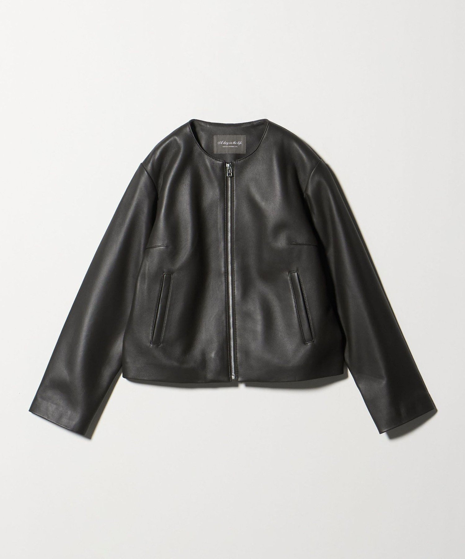UNITED ARROWS LTD. OUTLET｜ラムレザー ノーカラーブルゾン <A DAY IN