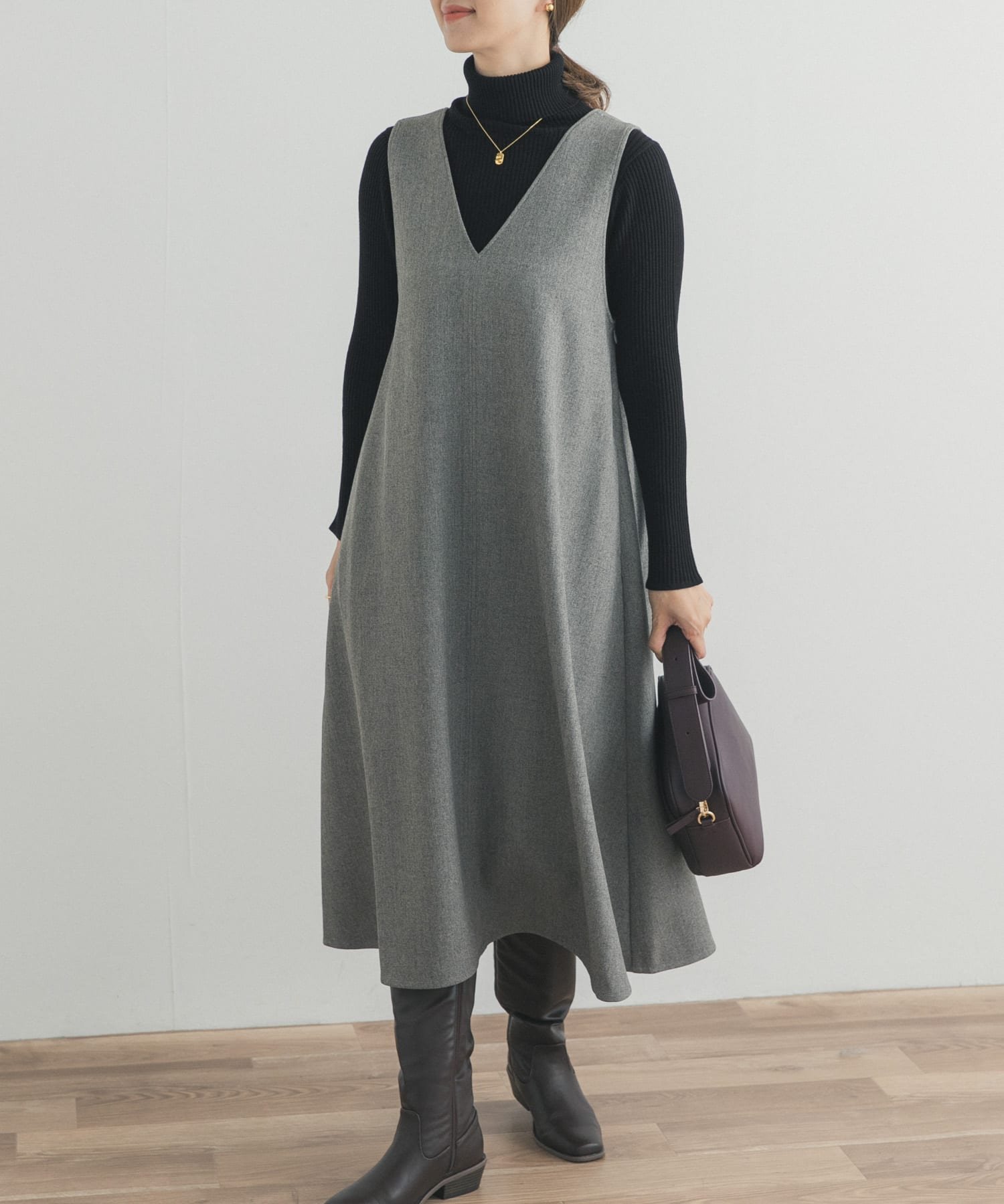 URBAN RESEARCH DOORS｜メランジBACKタックフレアジャンスカ | Rakuten