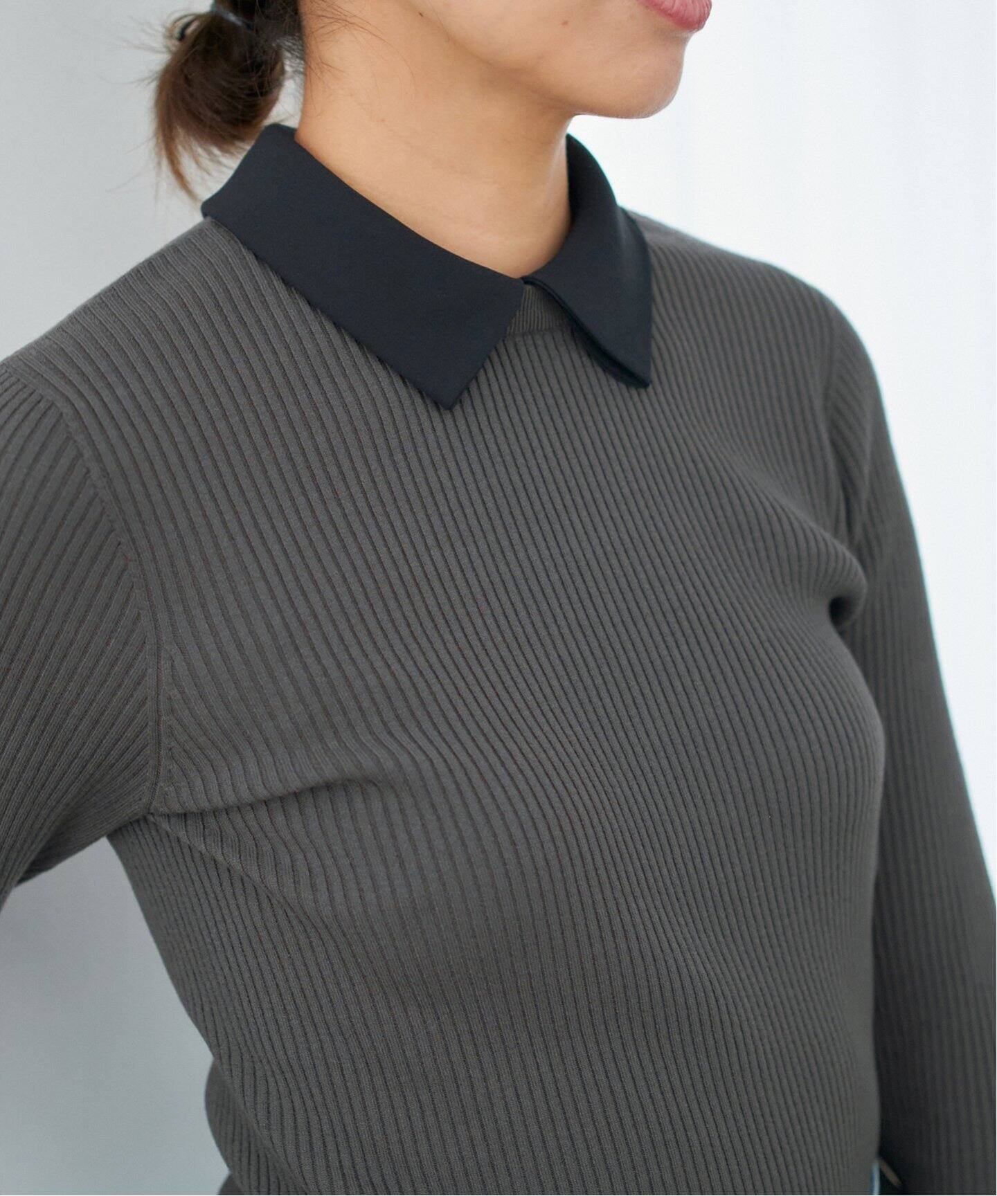 IENA｜バイカラー 襟RIBホールガーメントプルオーバー | Rakuten