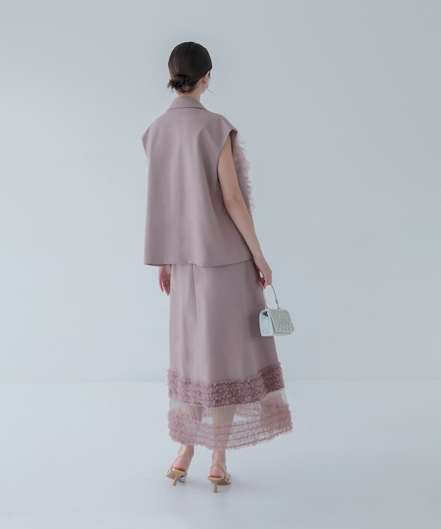 Leja｜LEJA-チュールフリルセットアップドレス 結婚式 レディース