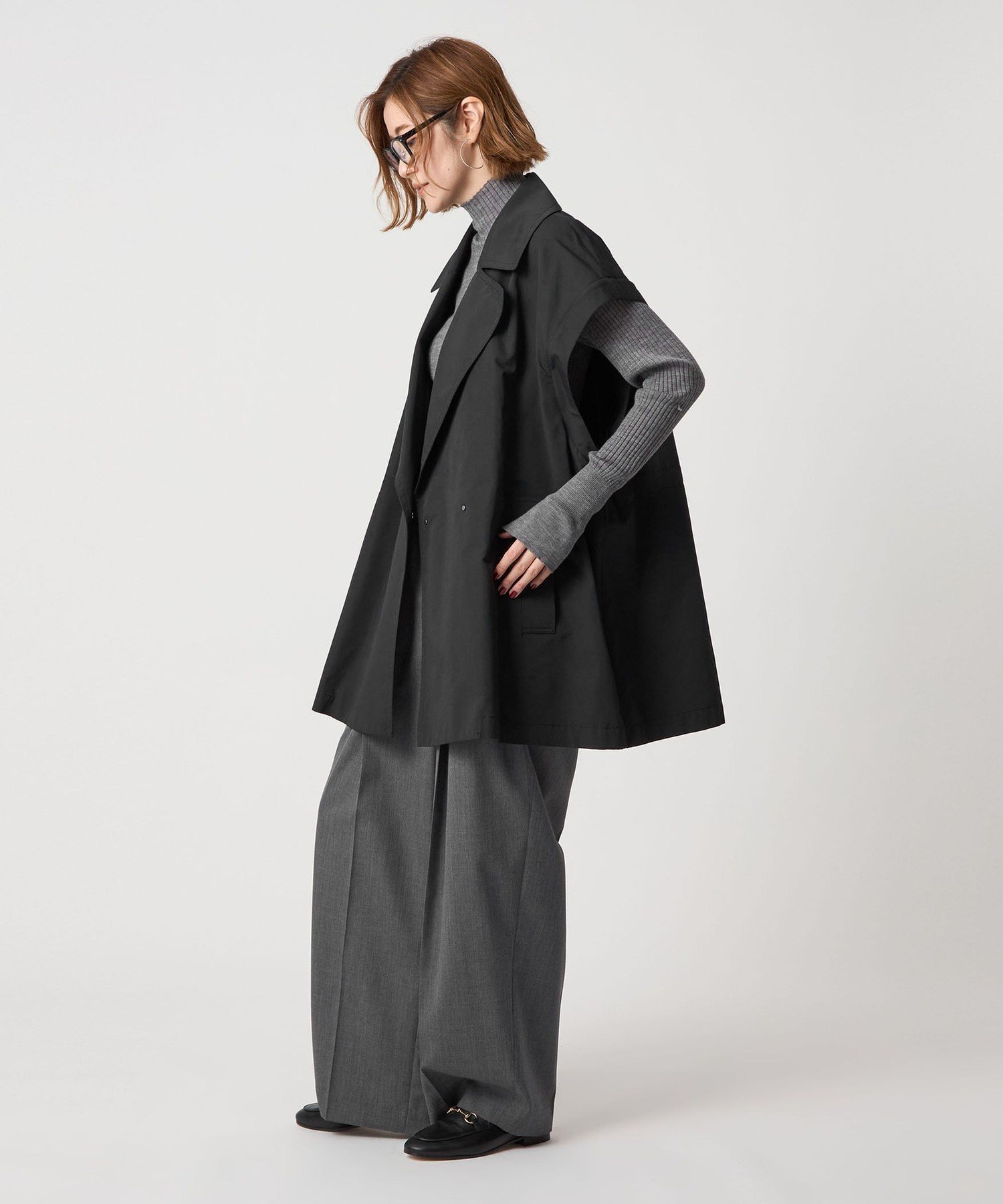 ＜conte＞ ミリタリー 2WAY ショートコート ユナイテッドアローズ conte＞ ミリタリー 2WAY ショートコート