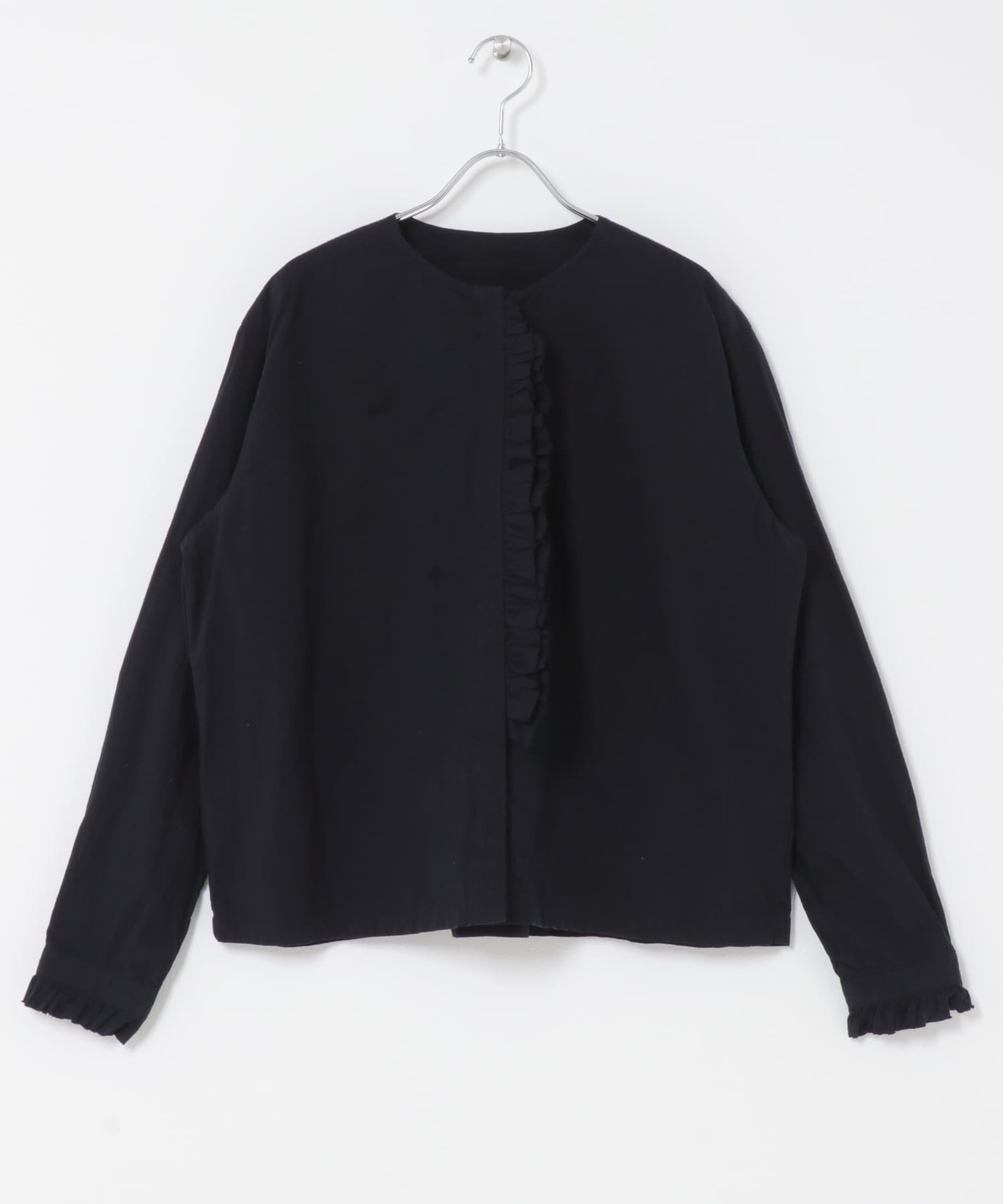 かぐれ｜コットンシルクフリルブラウス | Rakuten Fashion(楽天