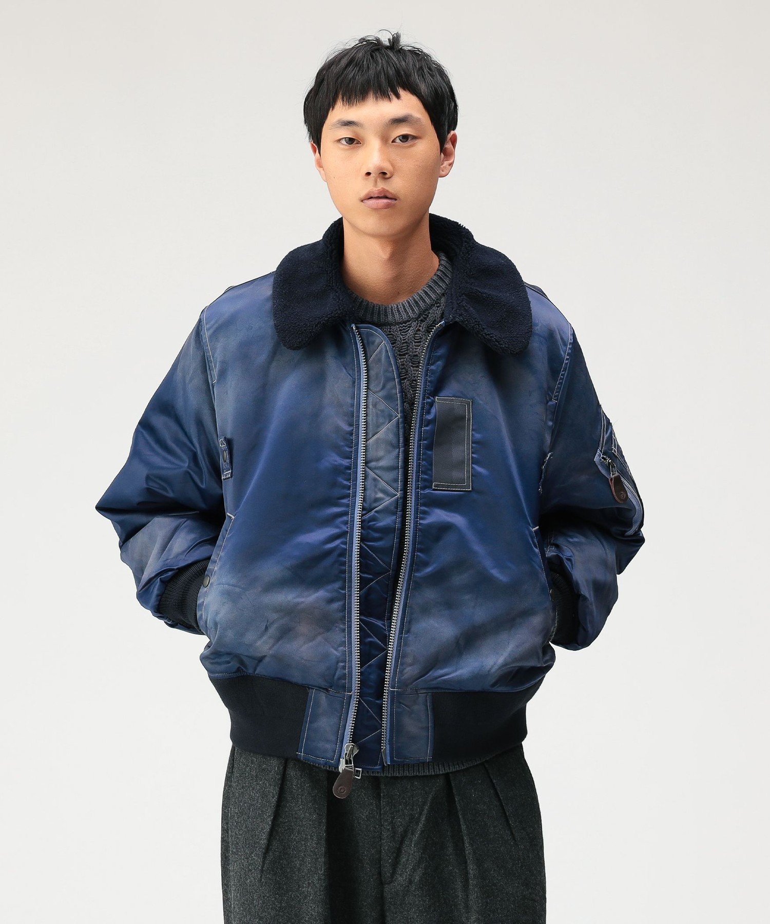 BEAMS MEN｜ワイドショートフィット B-15タイプ フライトジャケット