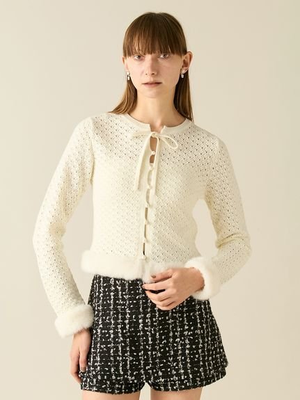 FURFUR｜エコファートリムカーディガン | Rakuten Fashion(楽天