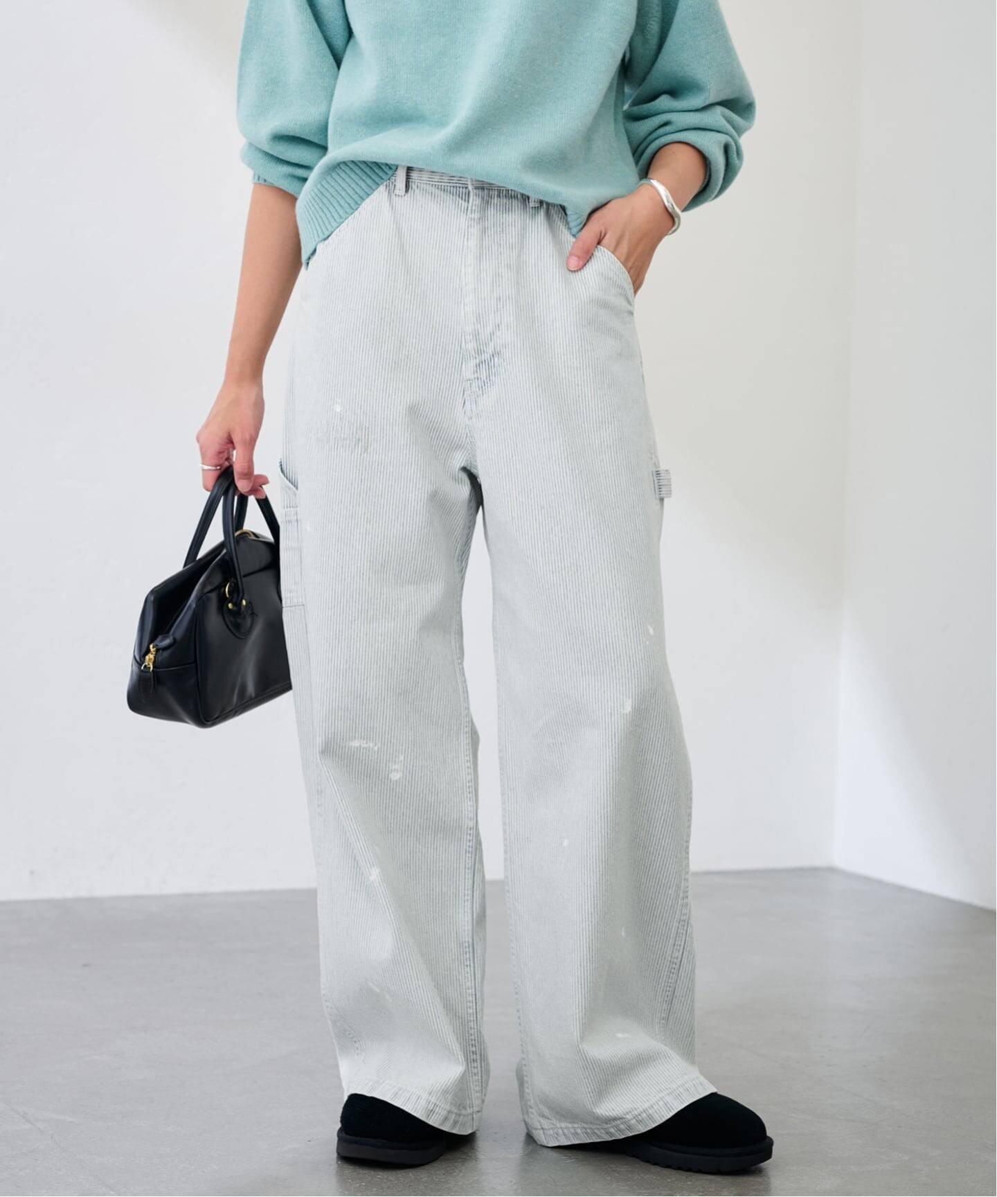 FRAMeWORK｜ブリーチリペアヒッコリーパンツ | Rakuten Fashion(楽天