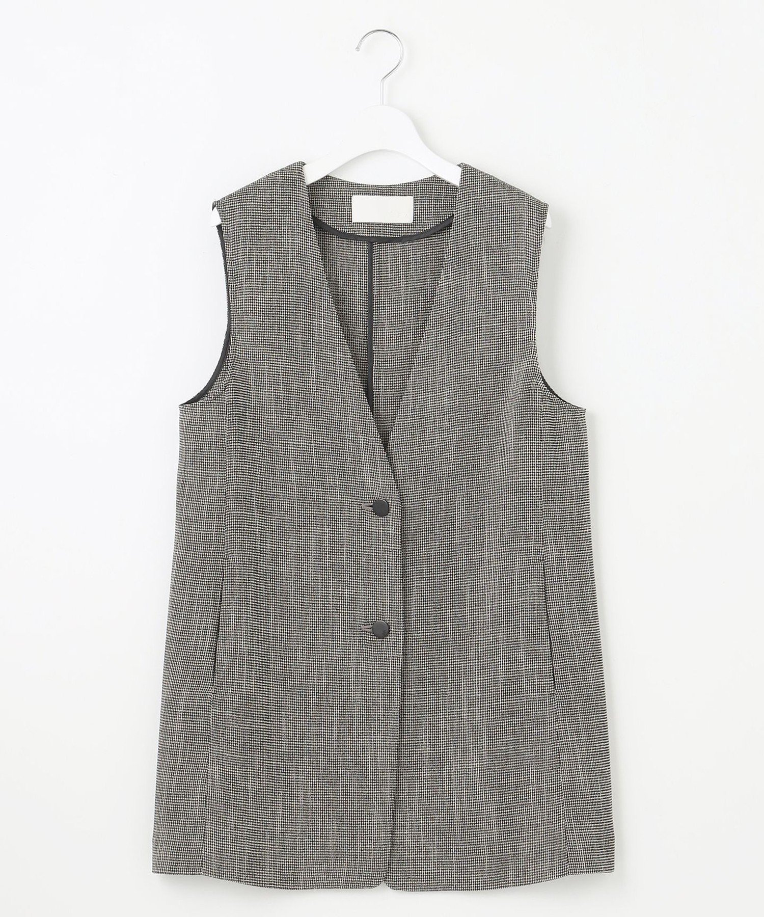 自由区｜【洗える】ライトカラミミドル丈 ジレ | Rakuten Fashion(楽天