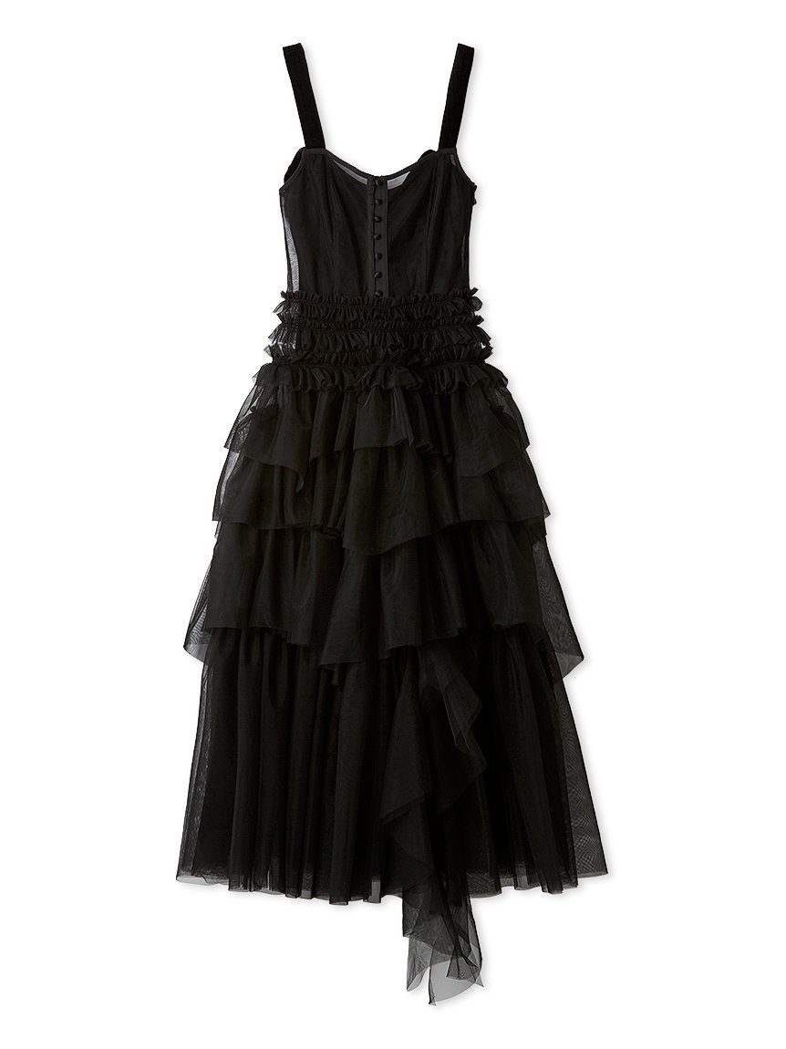 SNIDEL｜チュールティアードボリュームドレス | Rakuten Fashion(楽天