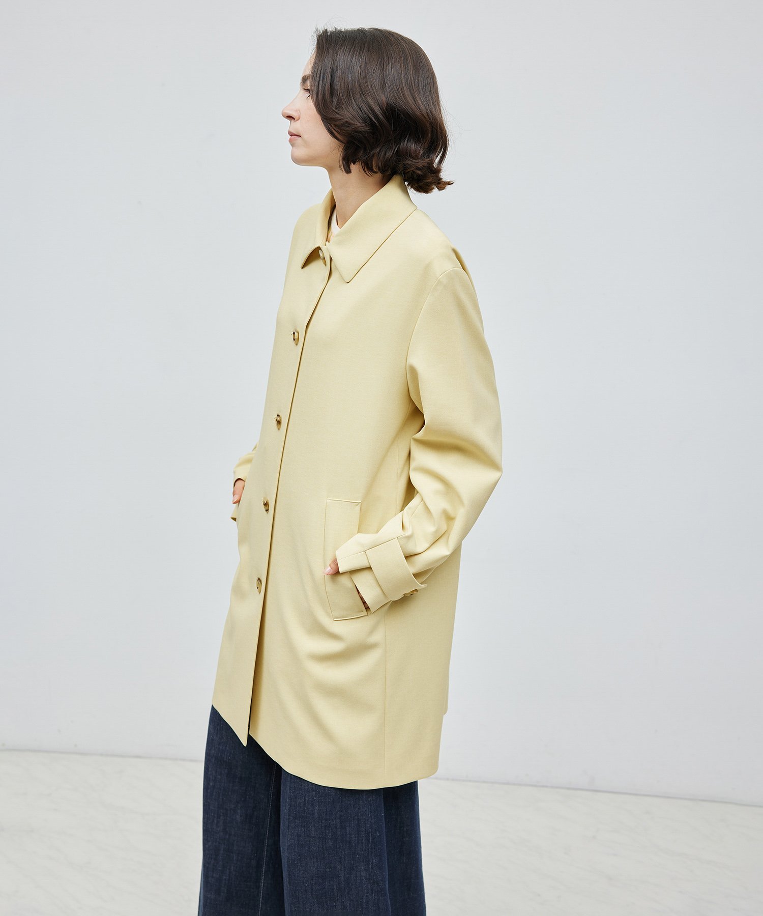 ROPE'｜ミドル丈ステンカラーコート《軽量・しわになりにくい