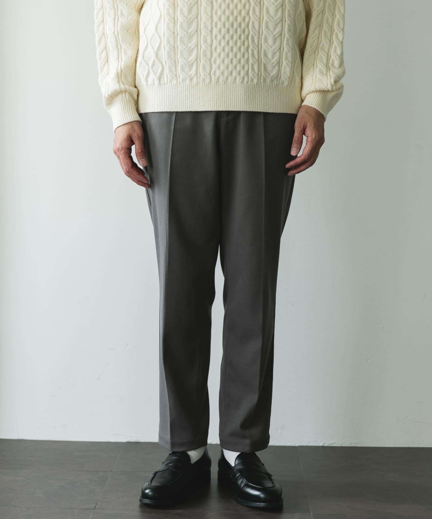 URBAN RESEARCH DOORS｜ウールライクテーパードトラウザー | Rakuten