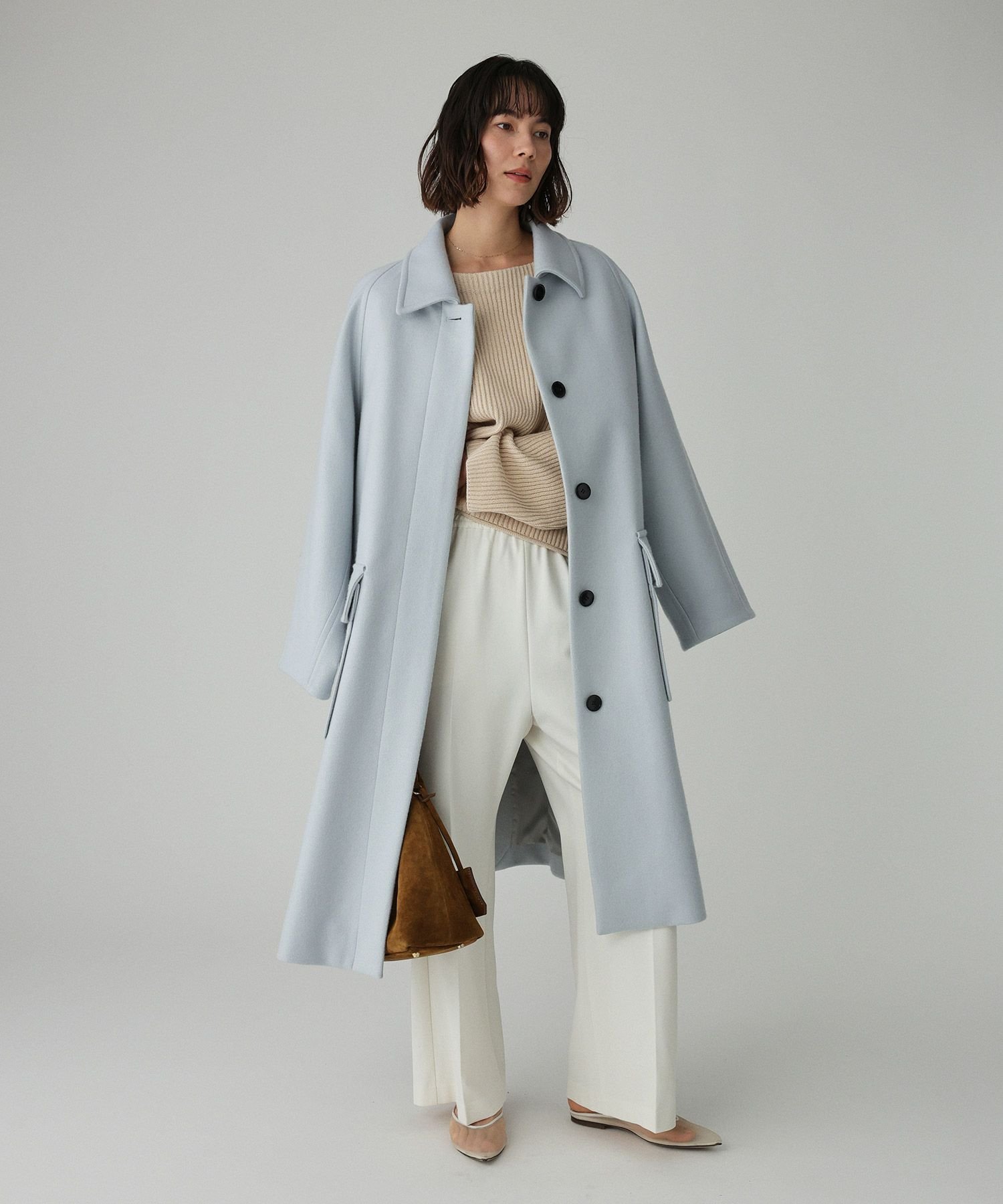 BABYLONE｜ダブルメルトンステンカラーコート | Rakuten Fashion(楽天