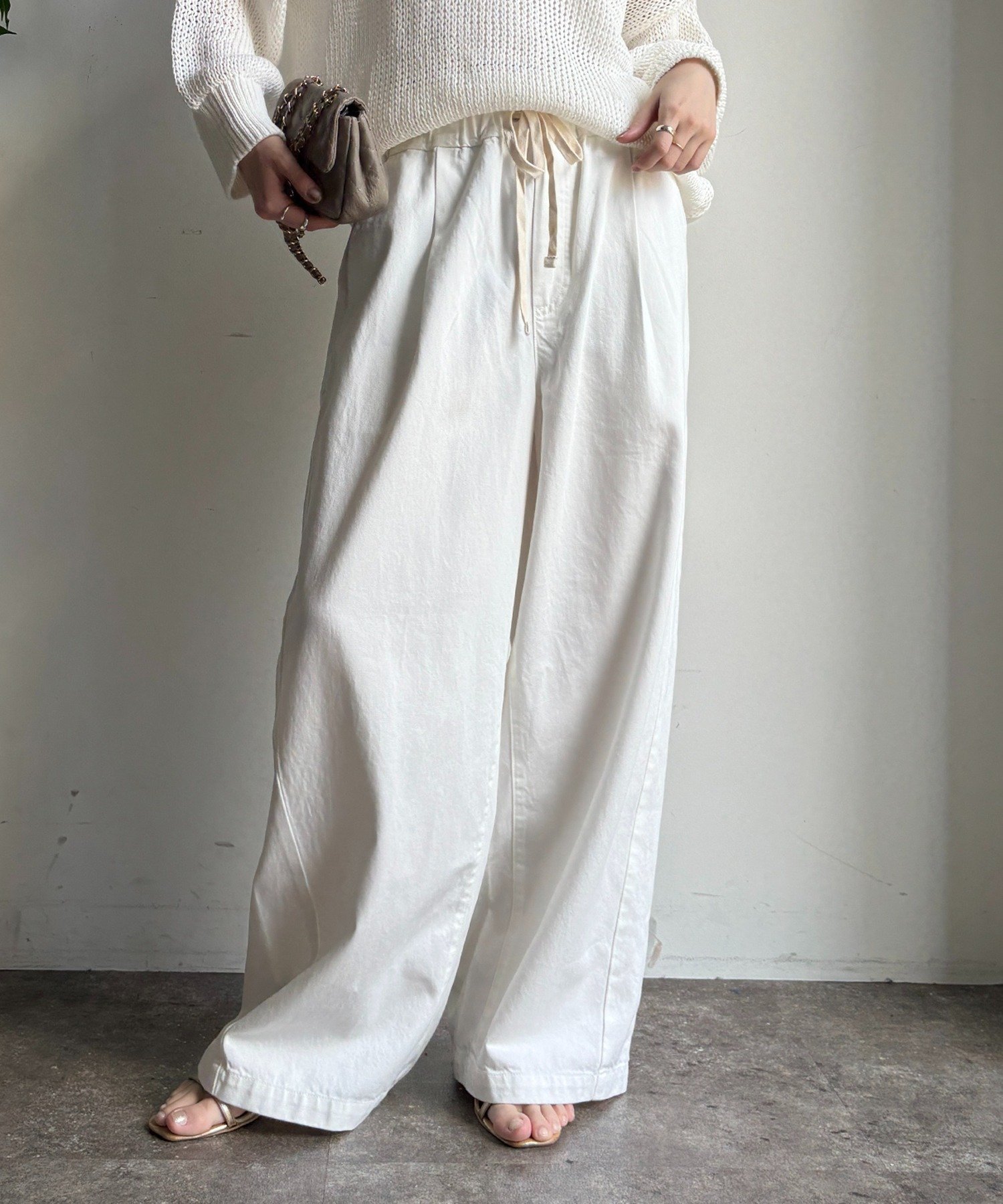 DOUDOU｜【新色追加/完売カラー再追加!】デニムワイドイージーパンツ