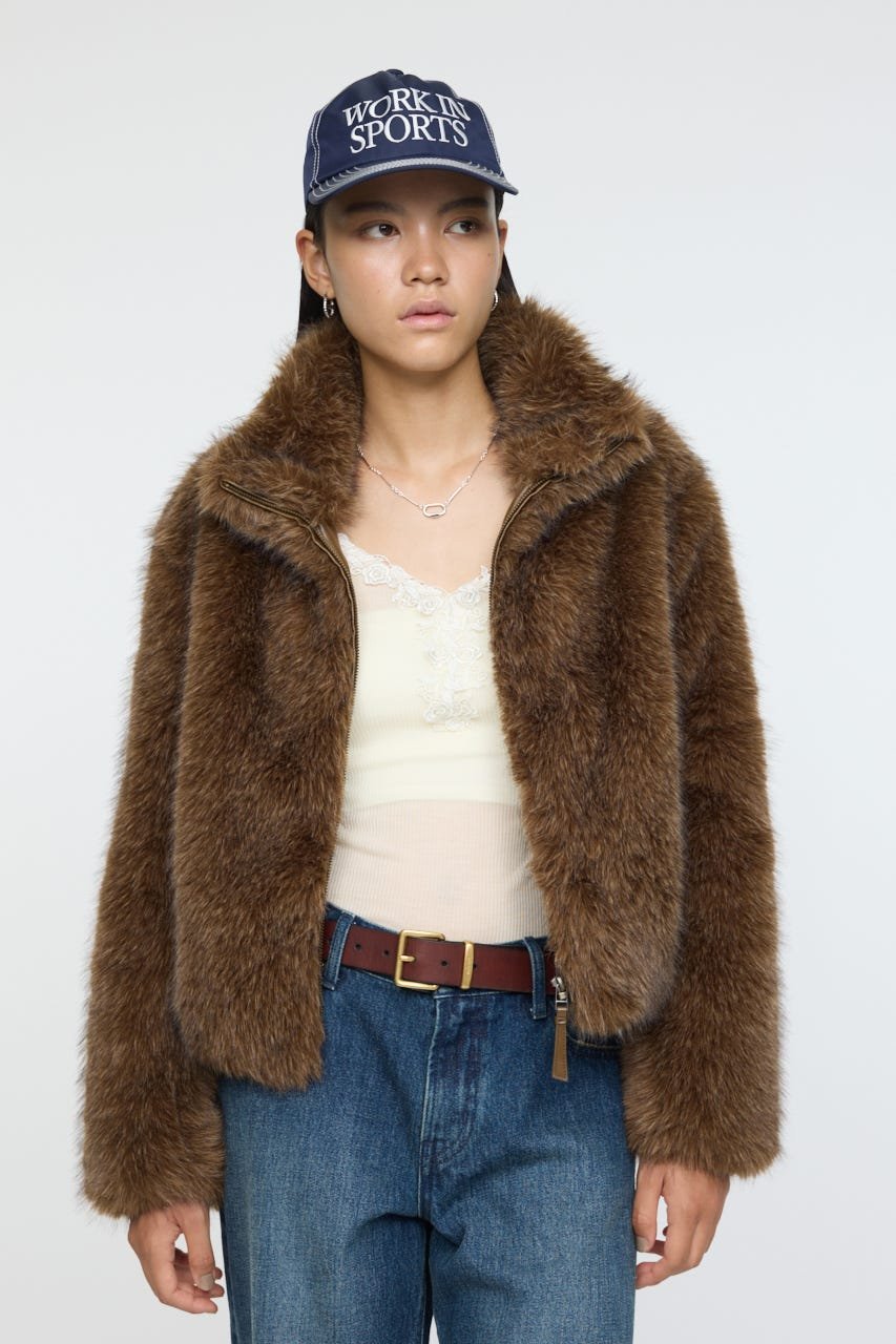 moussy｜【otonaMUSE掲載】F/FUR STAND COLLAR ジャケット | Rakuten