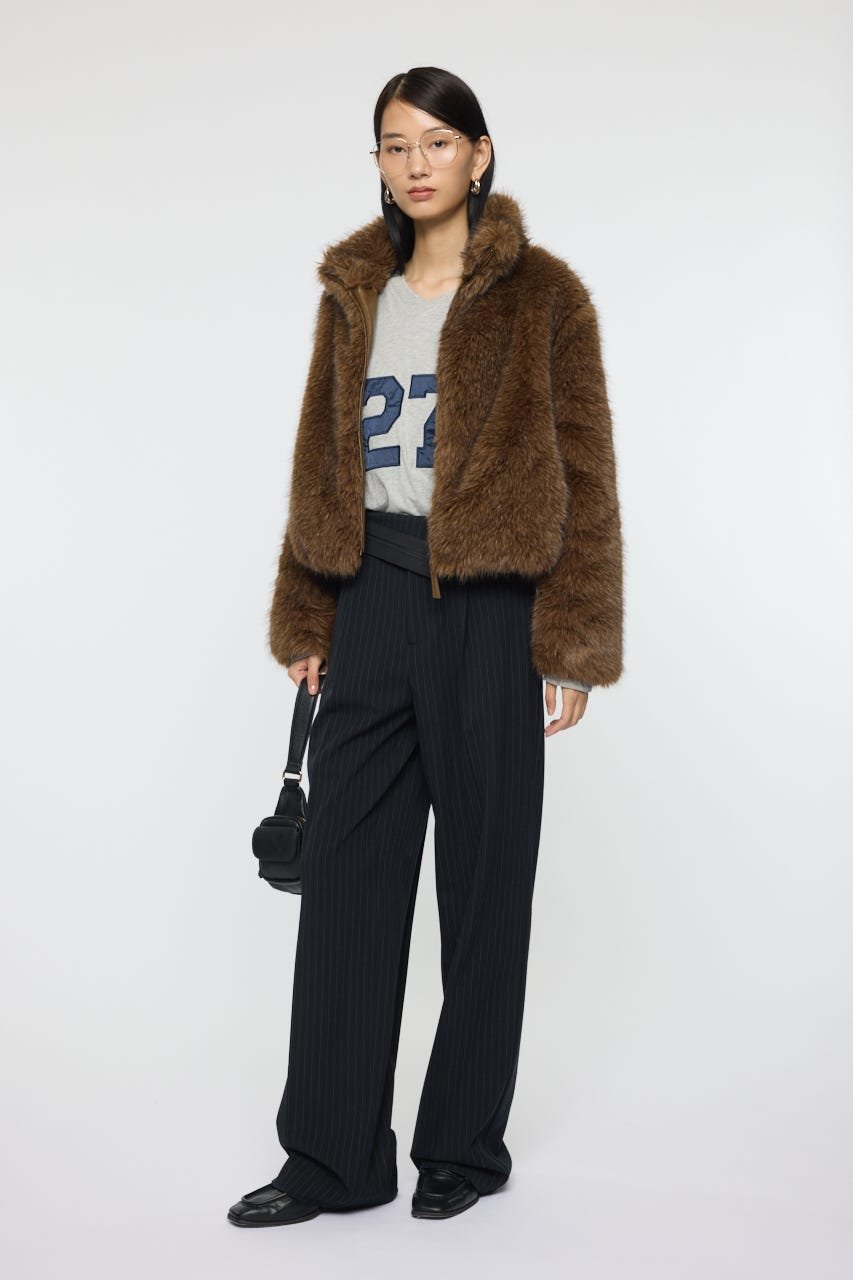 moussy｜【otonaMUSE掲載】F/FUR STAND COLLAR ジャケット | Rakuten