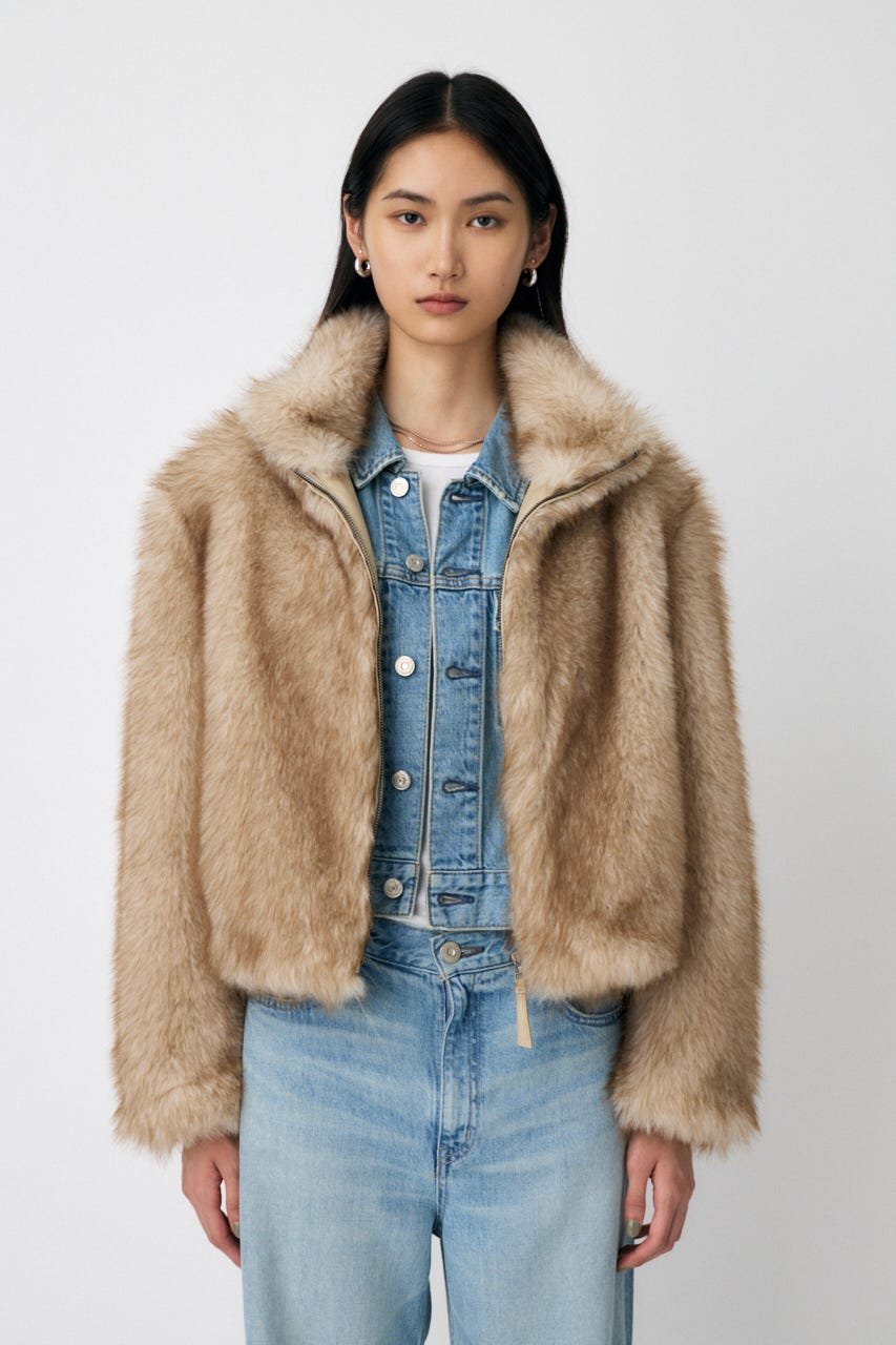 moussy｜【otonaMUSE掲載】F/FUR STAND COLLAR ジャケット | Rakuten