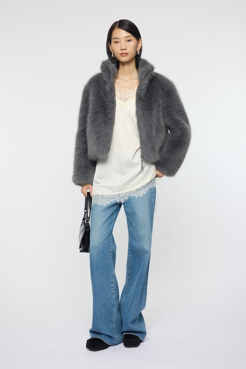 moussy｜【otonaMUSE掲載】F/FUR STAND COLLAR ジャケット | Rakuten