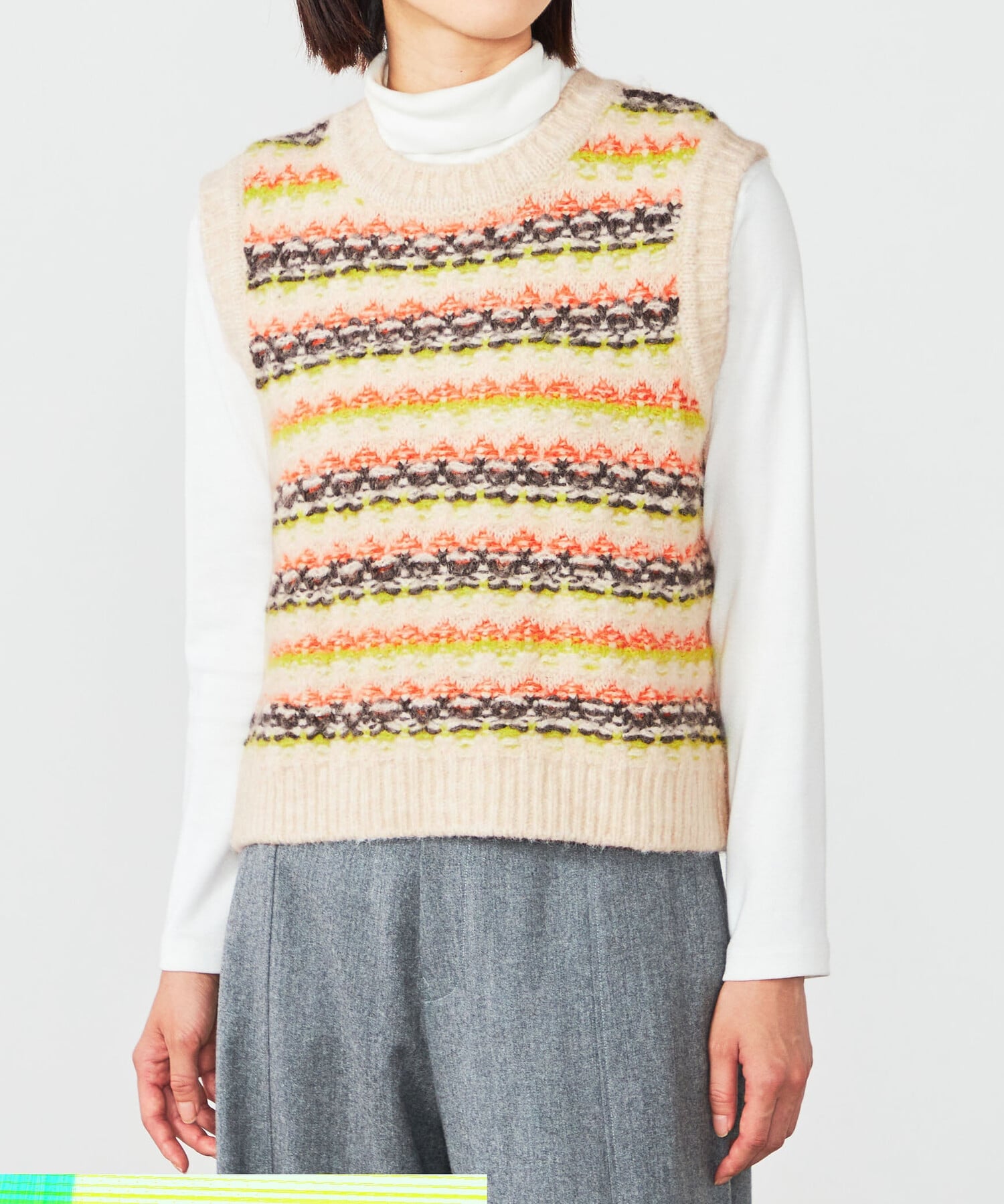 Bshop｜LE GLAZIK | ジャカード クルーネックニットベスト WOMEN