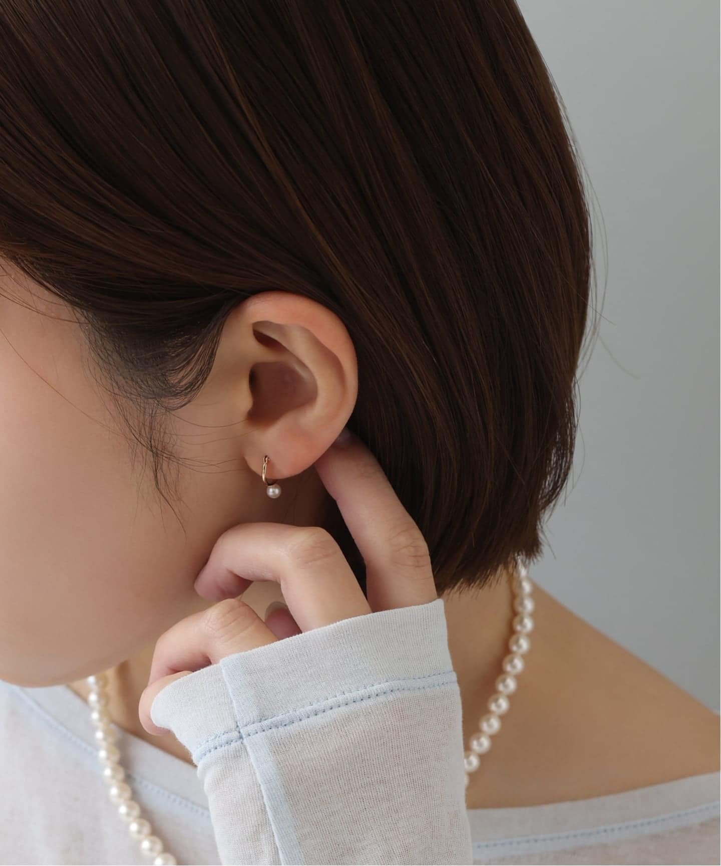 Spick & Span｜《WEB限定》パールフープピアスS K10(両耳) | Rakuten