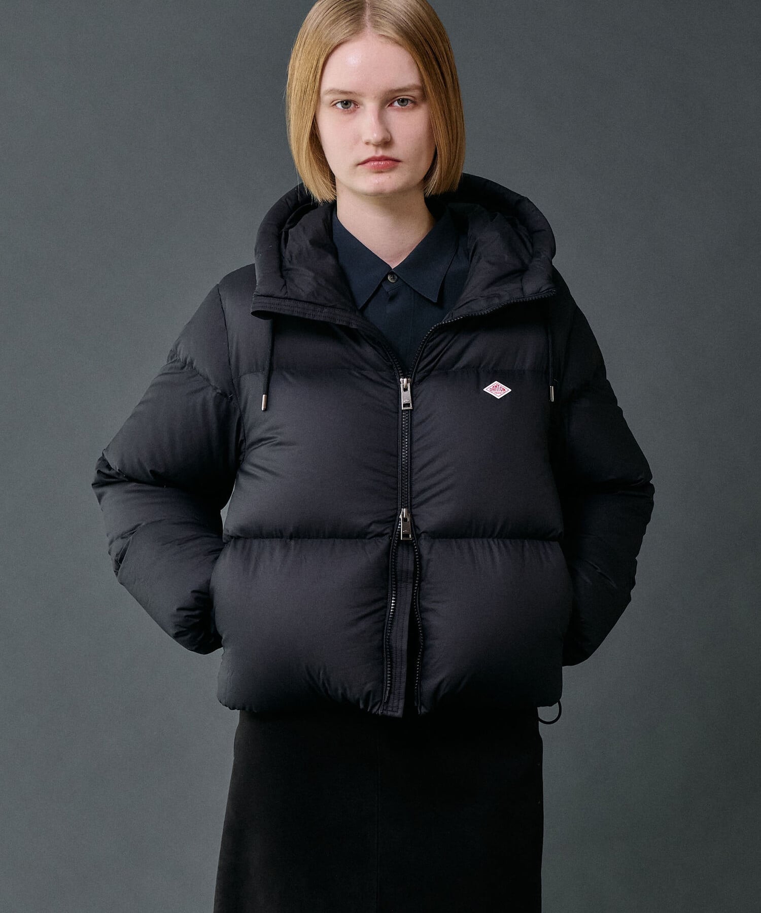 Bshop｜DANTON | ナイロンリップストップ ダウンフードジャケット