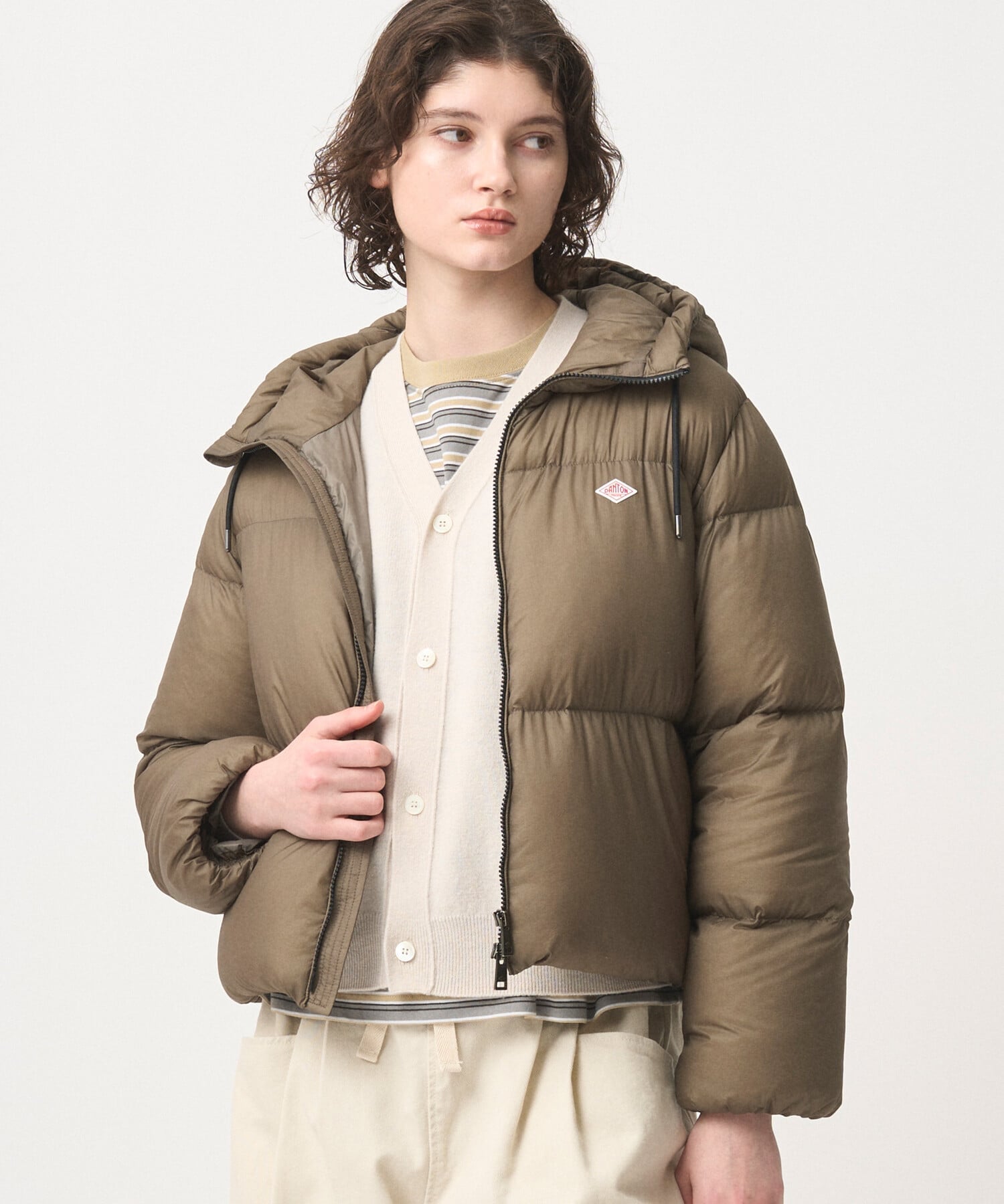 Bshop｜DANTON | ナイロンリップストップ ダウンフードジャケット