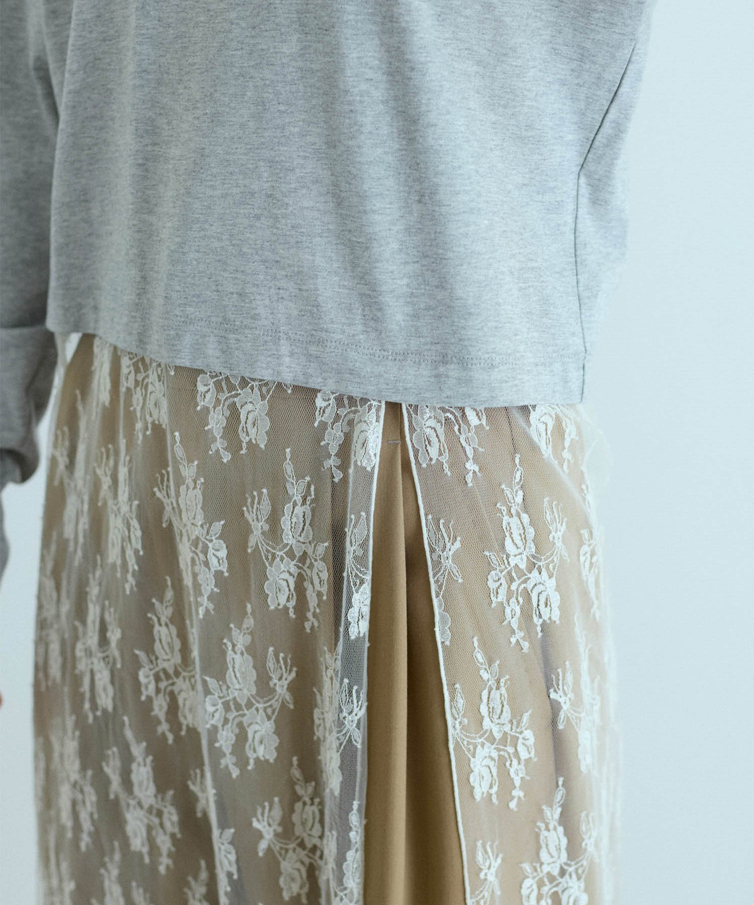 ADAM ET ROPE'｜レースコンビロンT | Rakuten Fashion(楽天