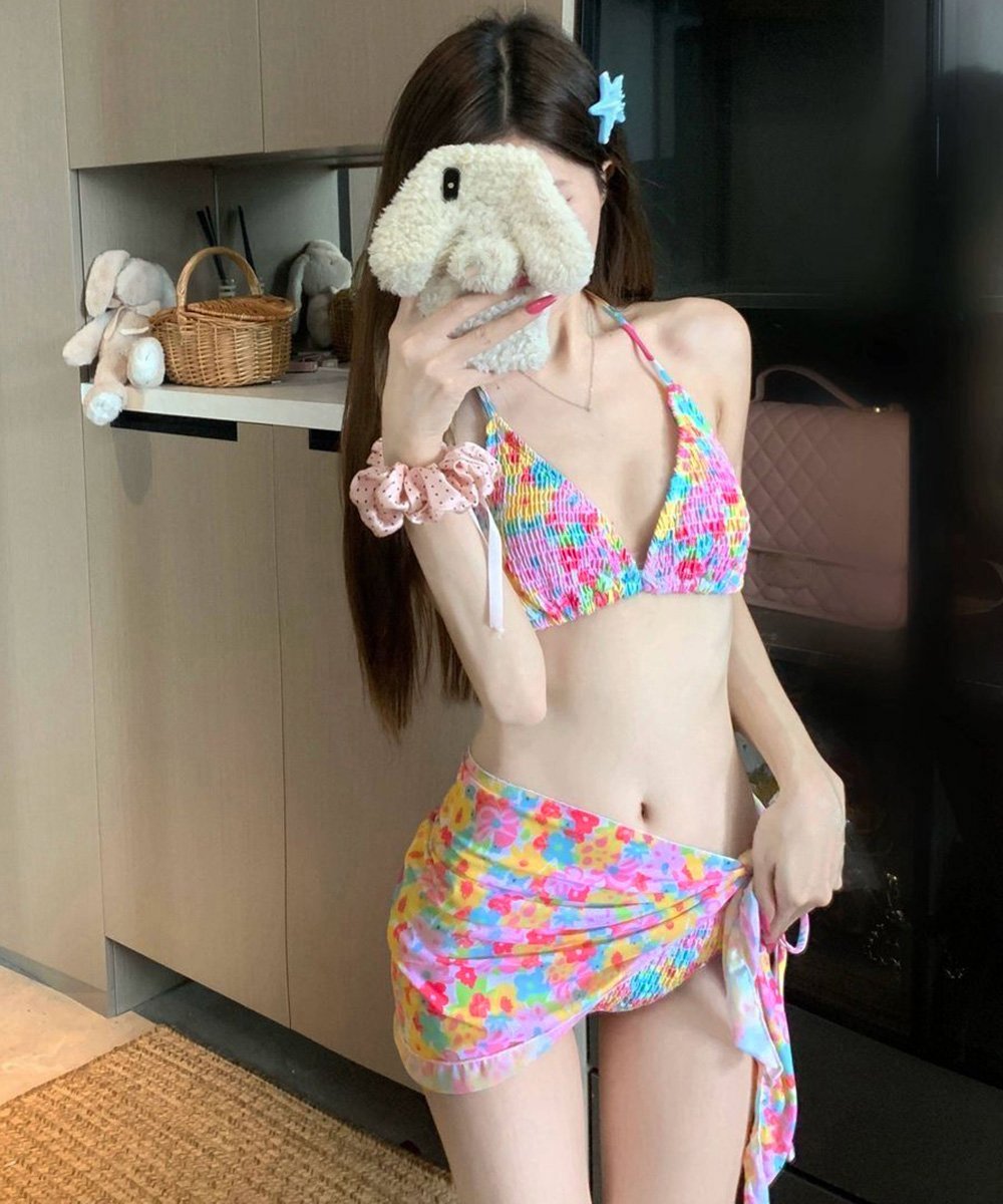 miniministore｜花柄 ビキニ 4点セット セパレート水着 | Rakuten