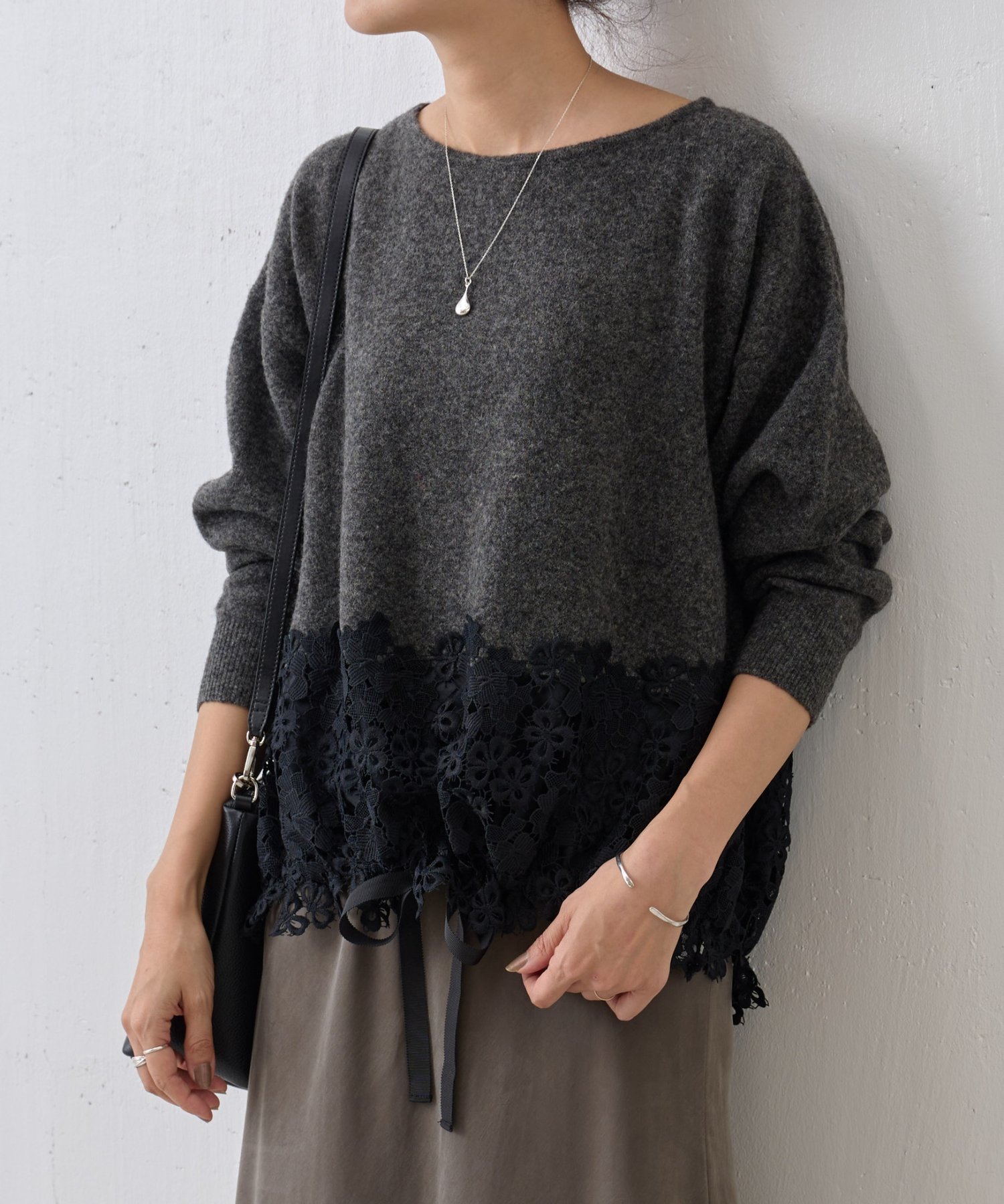 BEARDSLEY｜裾レースニット | Rakuten Fashion(楽天ファッション／旧