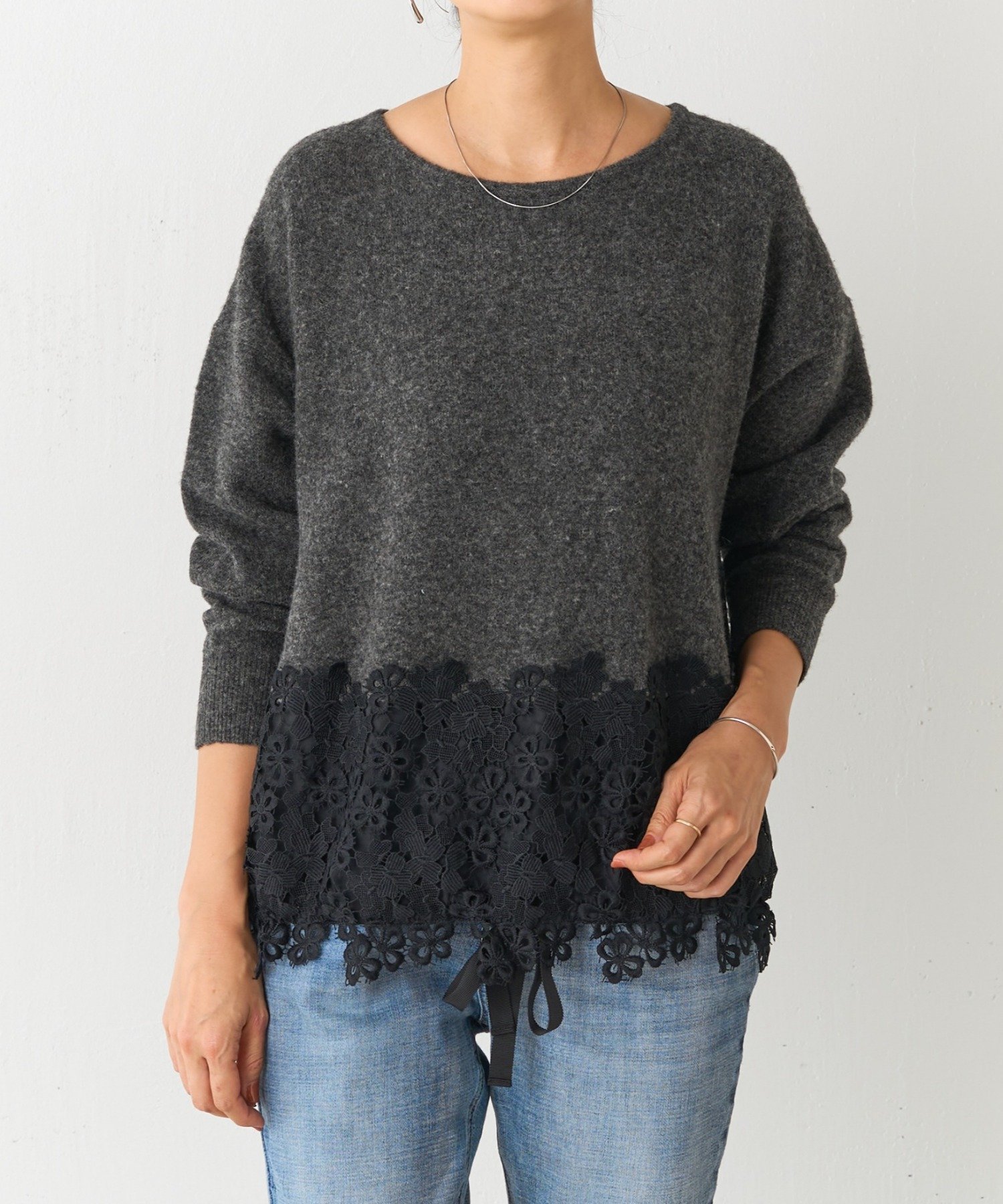 BEARDSLEY｜裾レースニット | Rakuten Fashion(楽天ファッション／旧