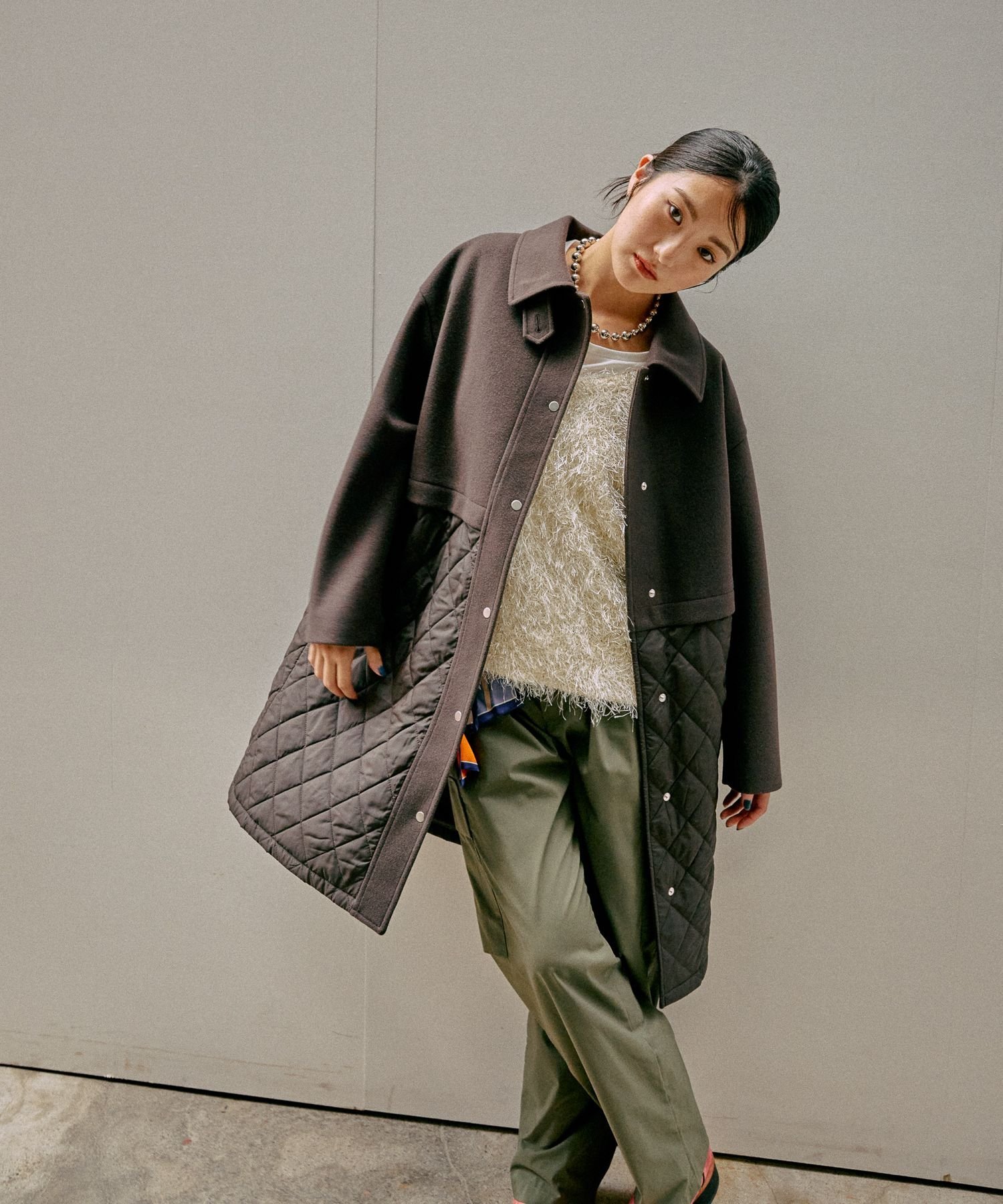 GLOBAL WORK｜ウールライク切り替えコート/499669 | Rakuten Fashion