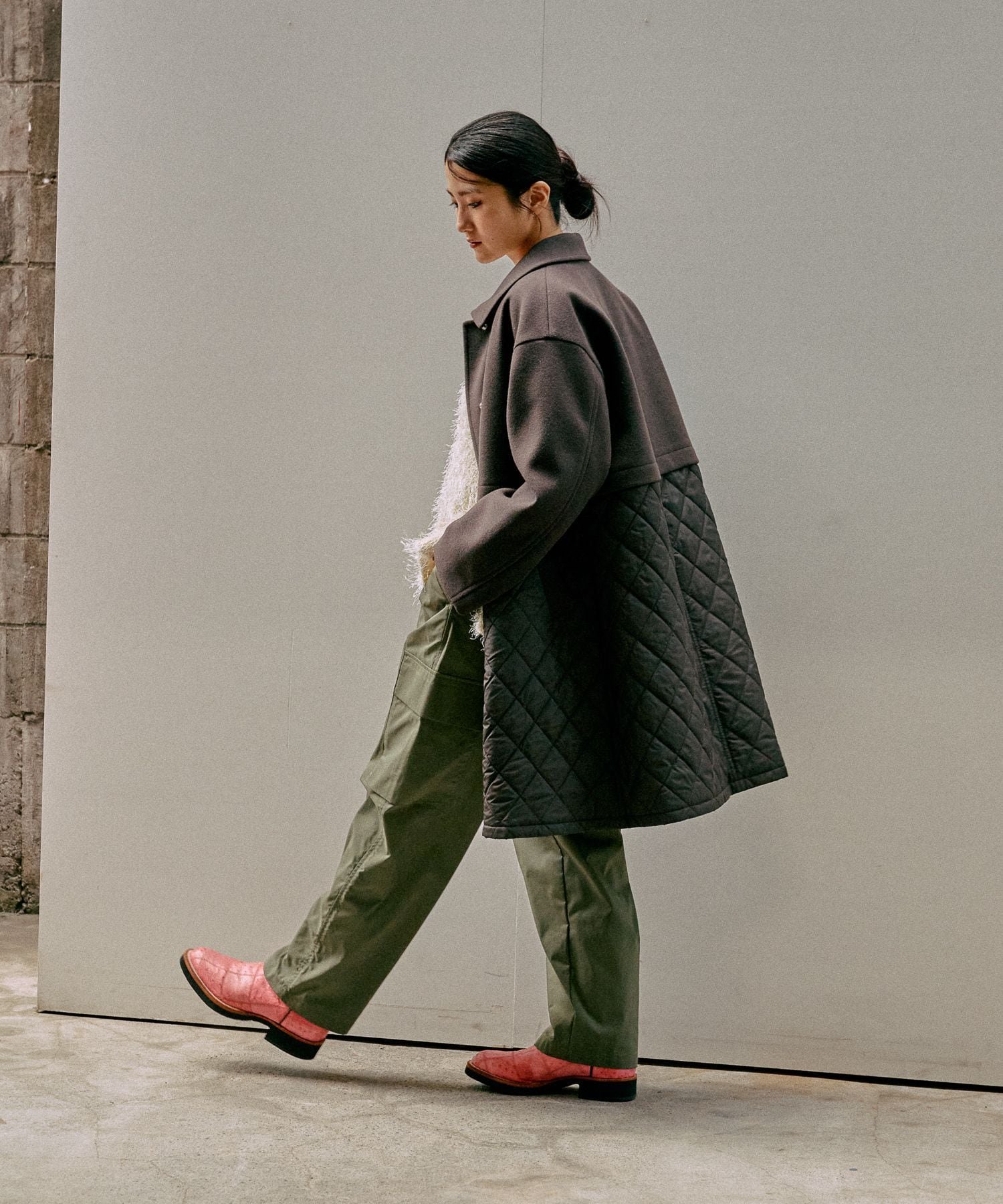 GLOBAL WORK｜ウールライク切り替えコート/499669 | Rakuten Fashion