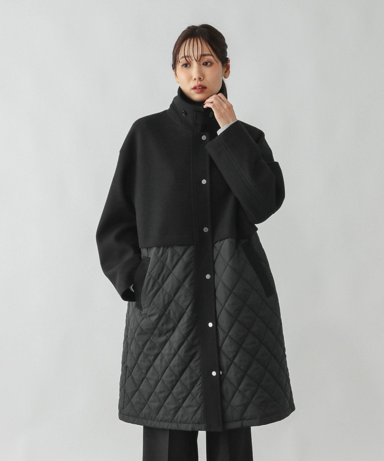 GLOBAL WORK｜ウールライク切り替えコート/499669 | Rakuten Fashion