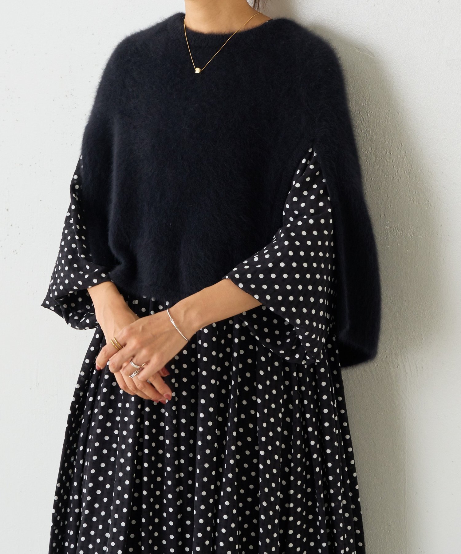 BEARDSLEY｜ドットギャザーチュニック | Rakuten Fashion(楽天