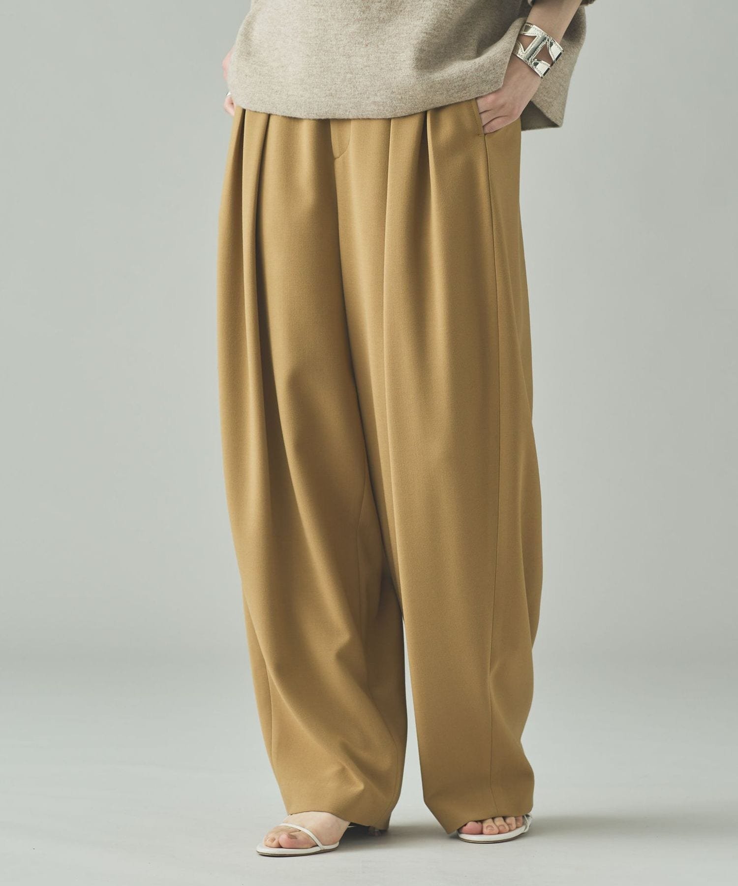 Curensology｜ダブルクロスツータックパンツ | Rakuten Fashion(楽天