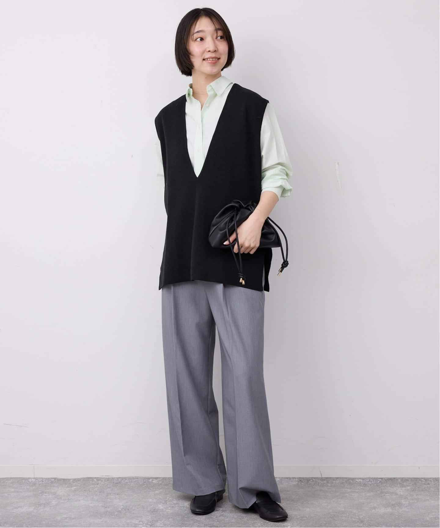 SLOBE IENA｜ダブルフェイスコットンニットベスト | Rakuten Fashion