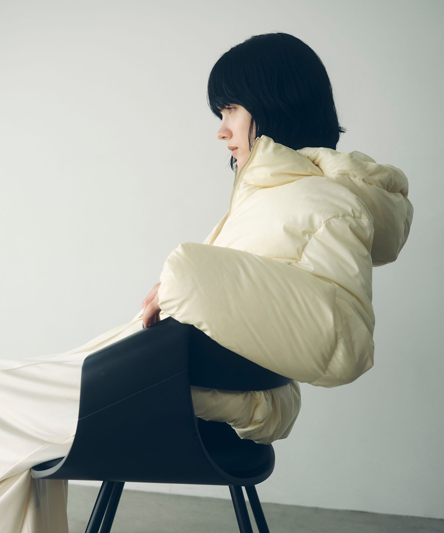 ADAM ET ROPE'｜【サステナブル】2WAYフーディショートダウン/撥水