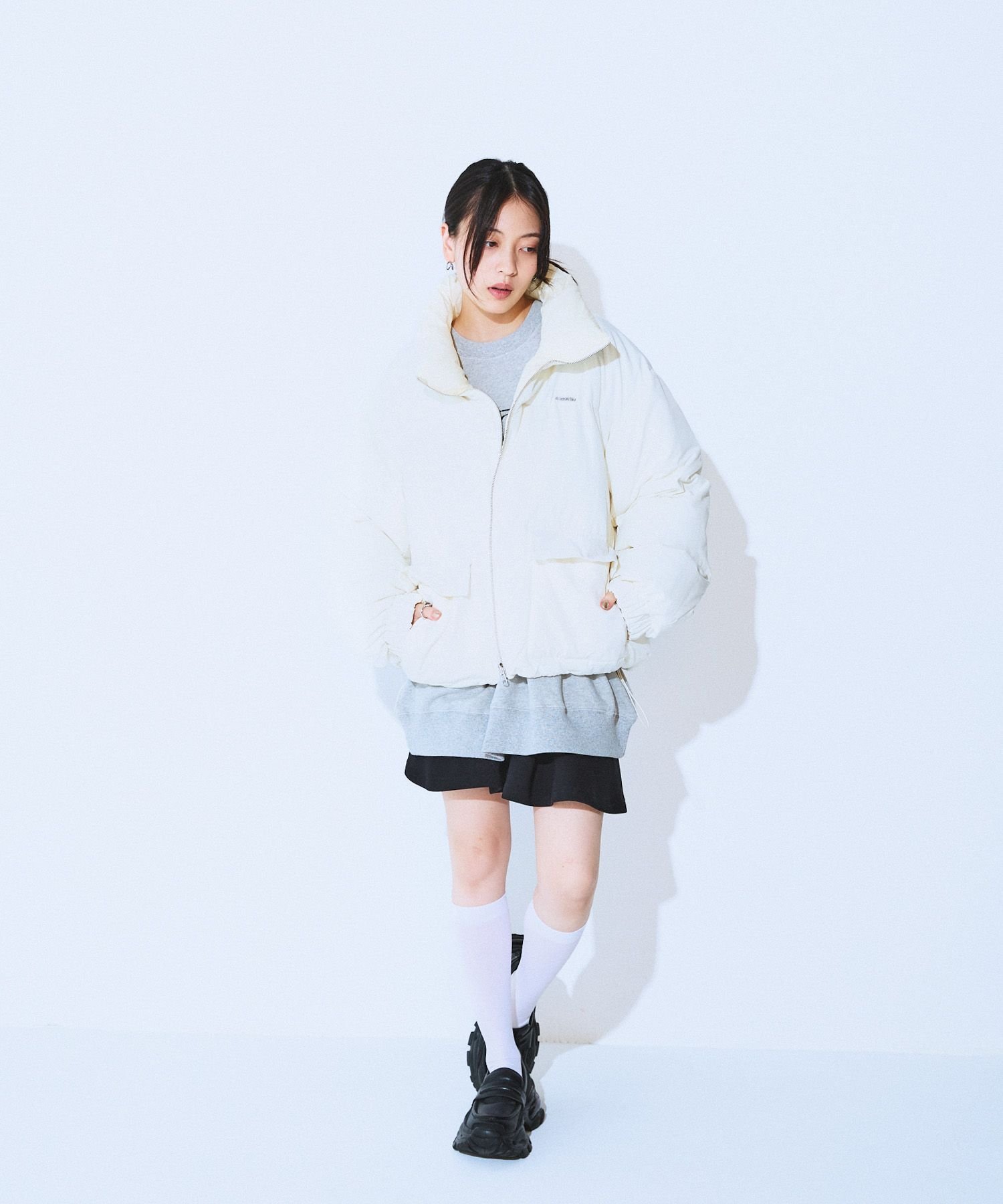 JEANASIS｜リバーシブルボリュームスタンドパファーコート | Rakuten