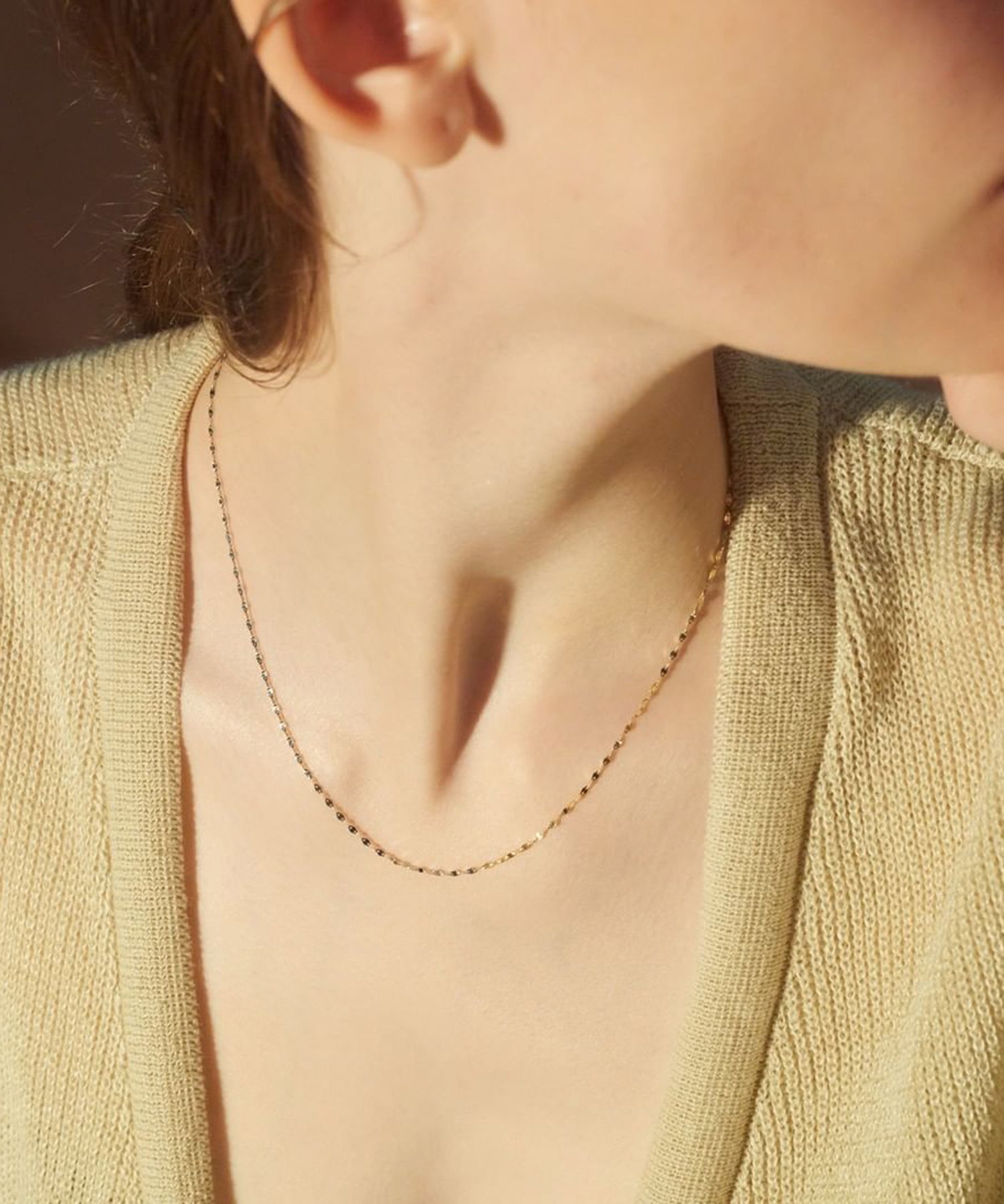 SETUP7｜les bon bon/victoria double necklace yellow gold×white