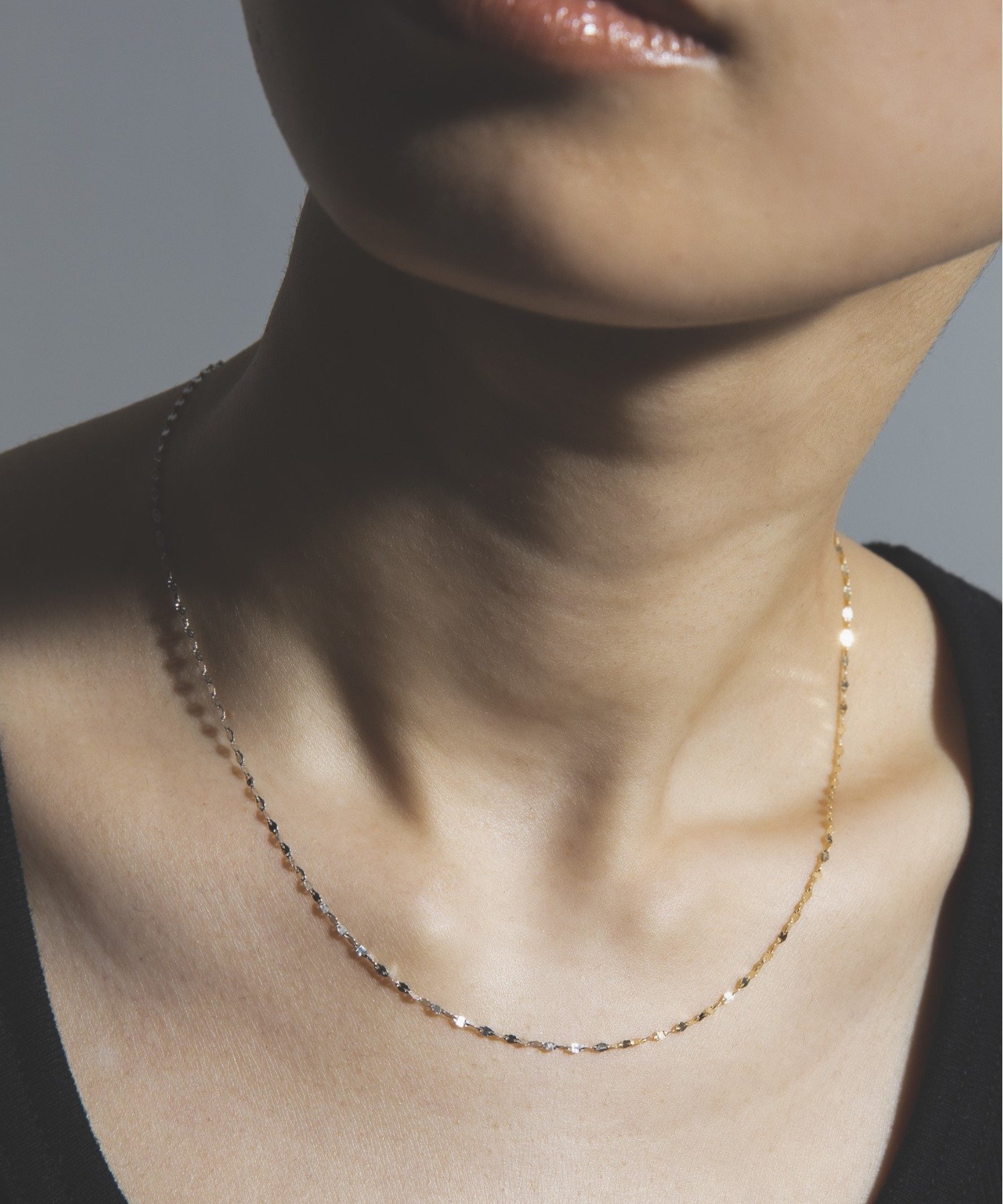 SETUP7｜les bon bon/victoria double necklace yellow gold×white