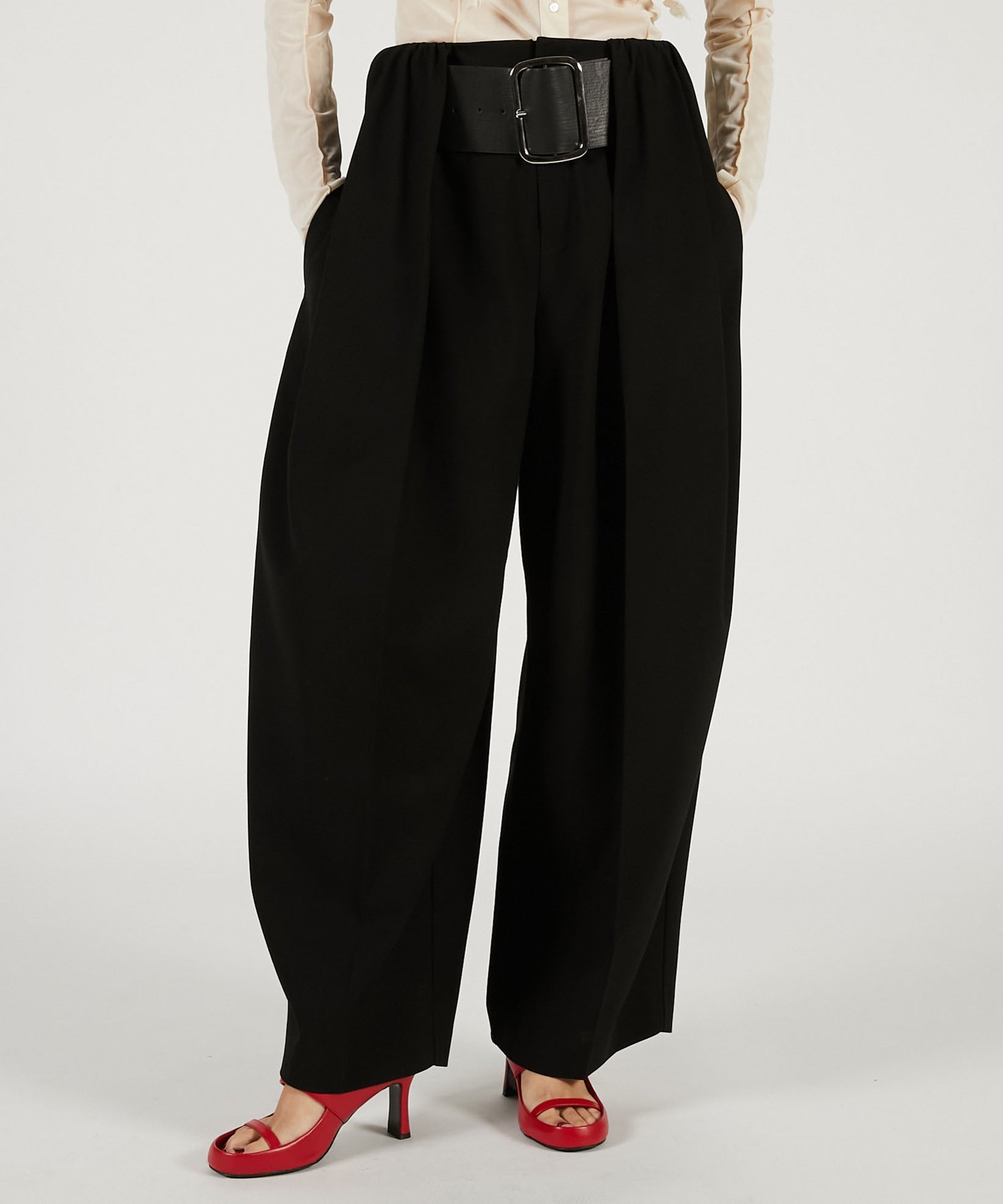 PRANK PROJECT｜ハイウエストベルトタックパンツ / High-Waist Belted