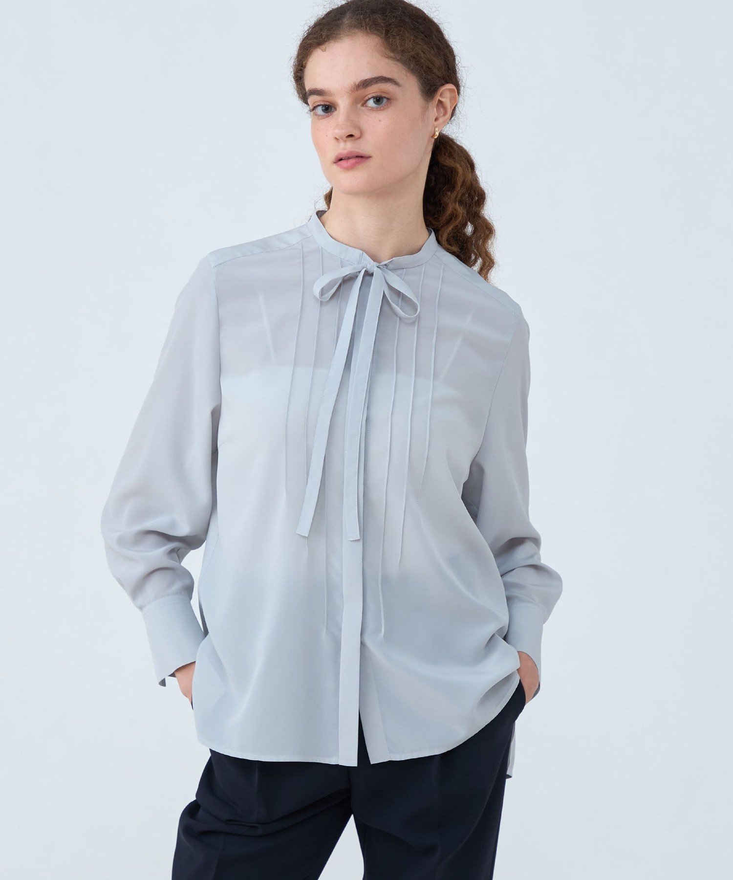 TOMORROWLAND｜クリアデシン ボウタイブラウス | Rakuten Fashion(楽天