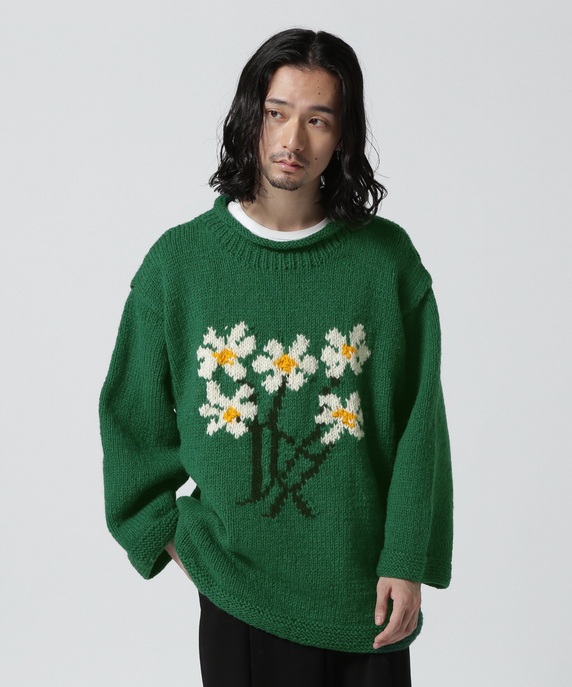 B'2nd｜MacMahon Knitting Mills / Roll Neck Knit-5 Flower | Rakuten