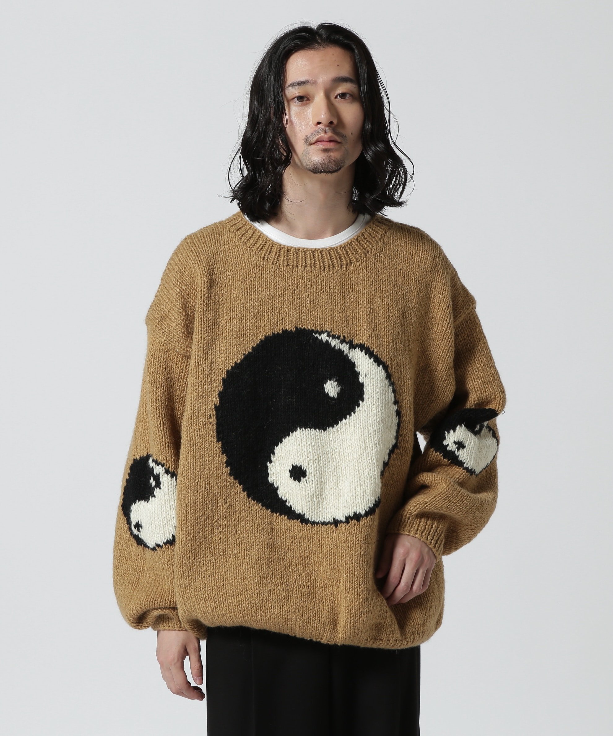 B'2nd｜MacMahon Knitting Mills / Roll Neck Knit-Big Yin&Yang