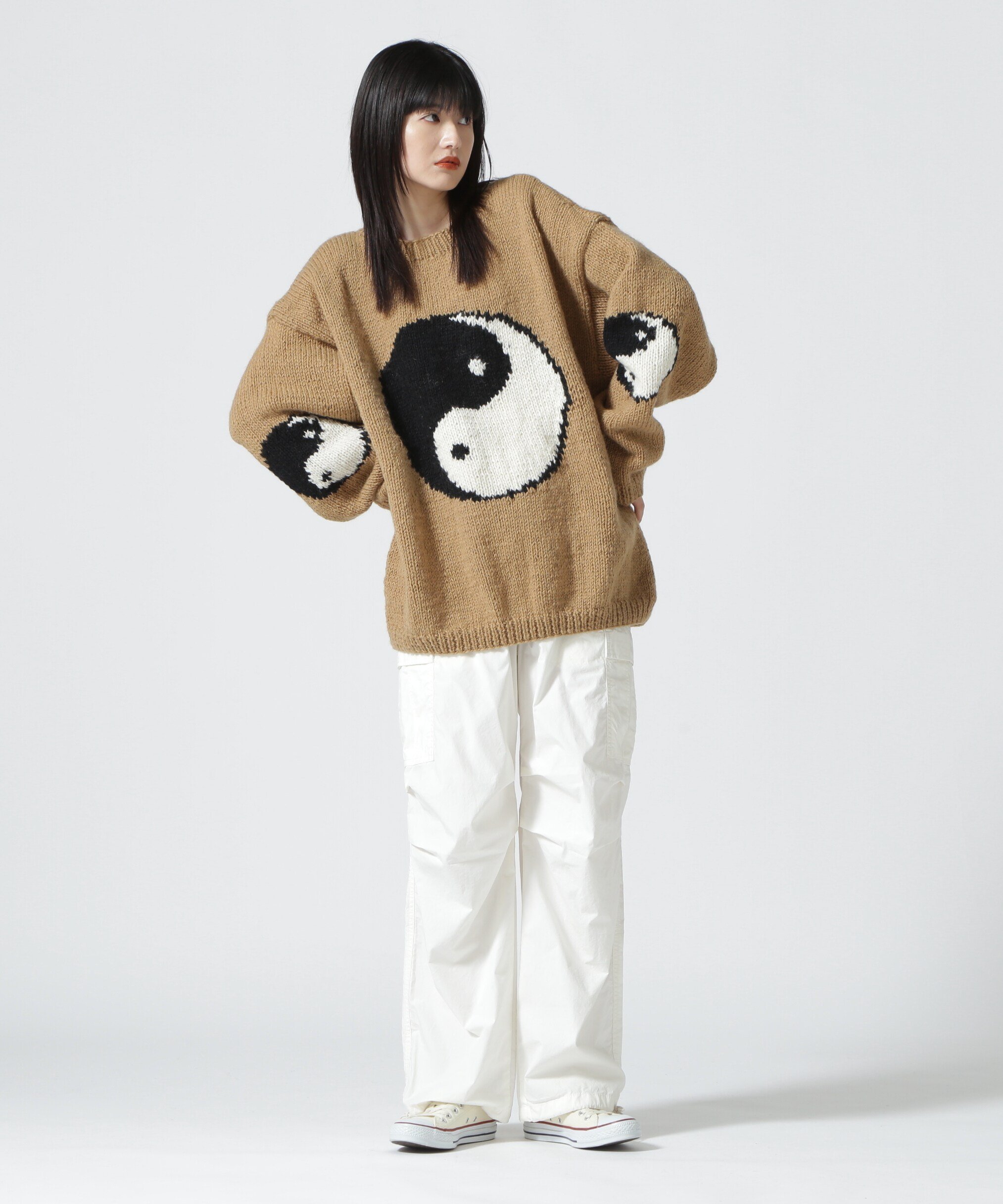 B'2nd｜MacMahon Knitting Mills / Roll Neck Knit-Big Yin&Yang