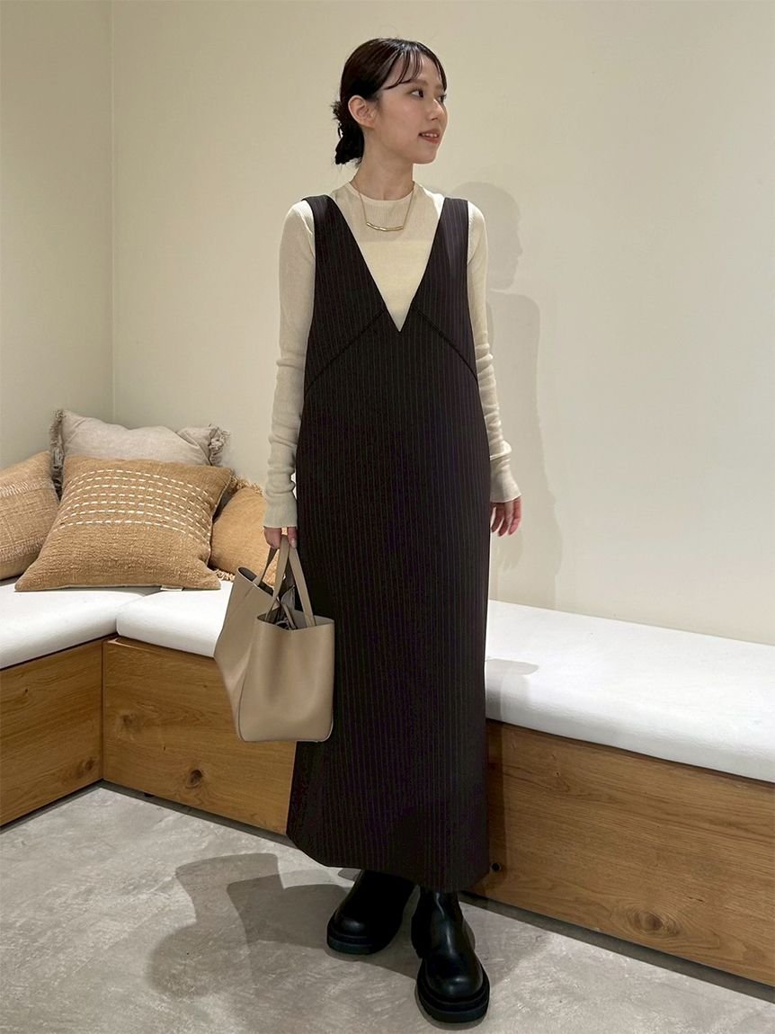 Mila Owen｜【セットアイテム】クルーネックニット×Aラインキャミ