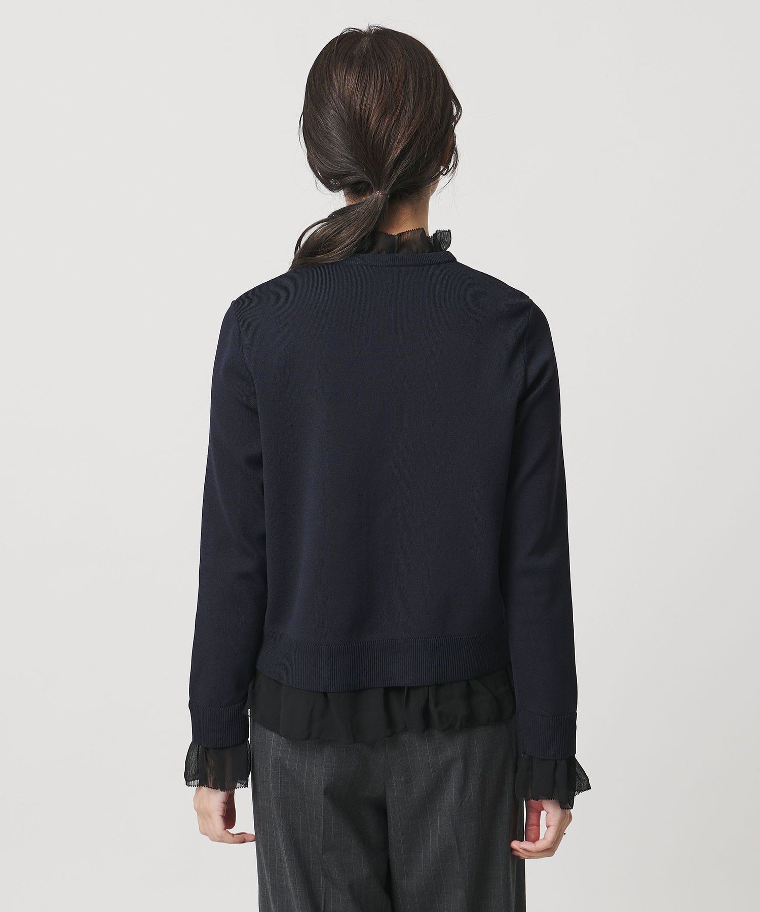 UNITED ARROWS｜4WAY シフォン カーディガン -ウォッシャブル