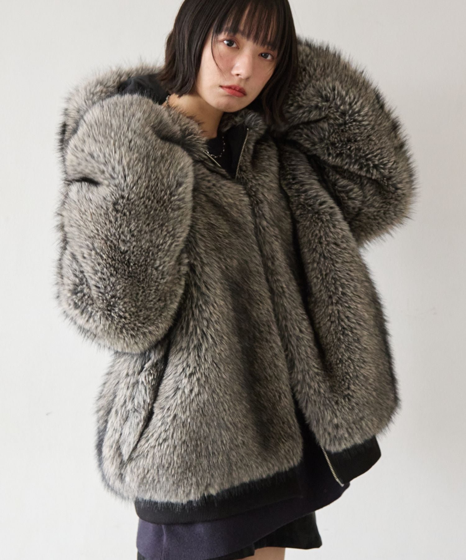 PAGEBOY｜PBLIMファーフードブルゾン | Rakuten Fashion(楽天