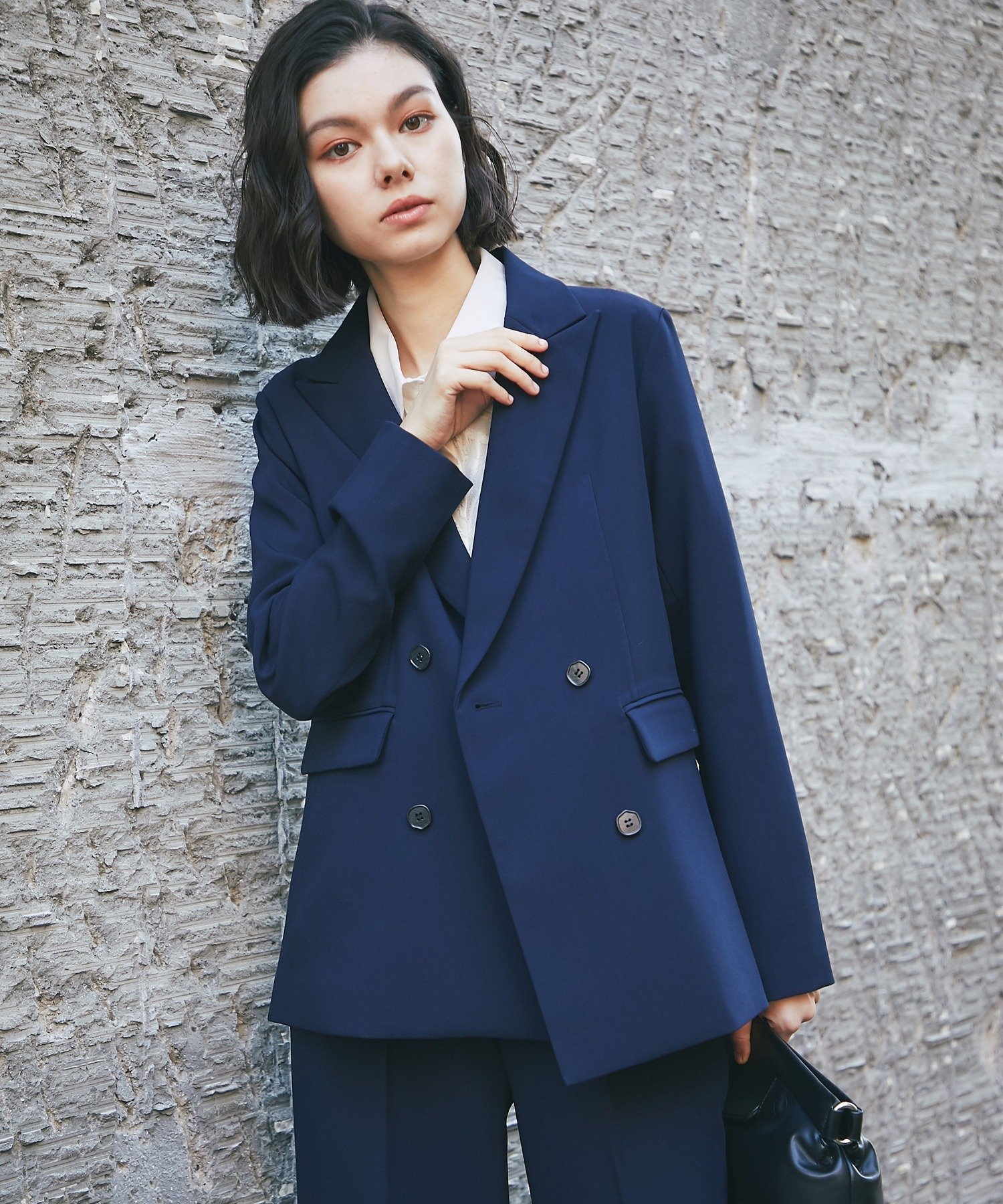 SMILE ORCHID｜ダブルジャケット&ワイドパンツスーツセット | Rakuten