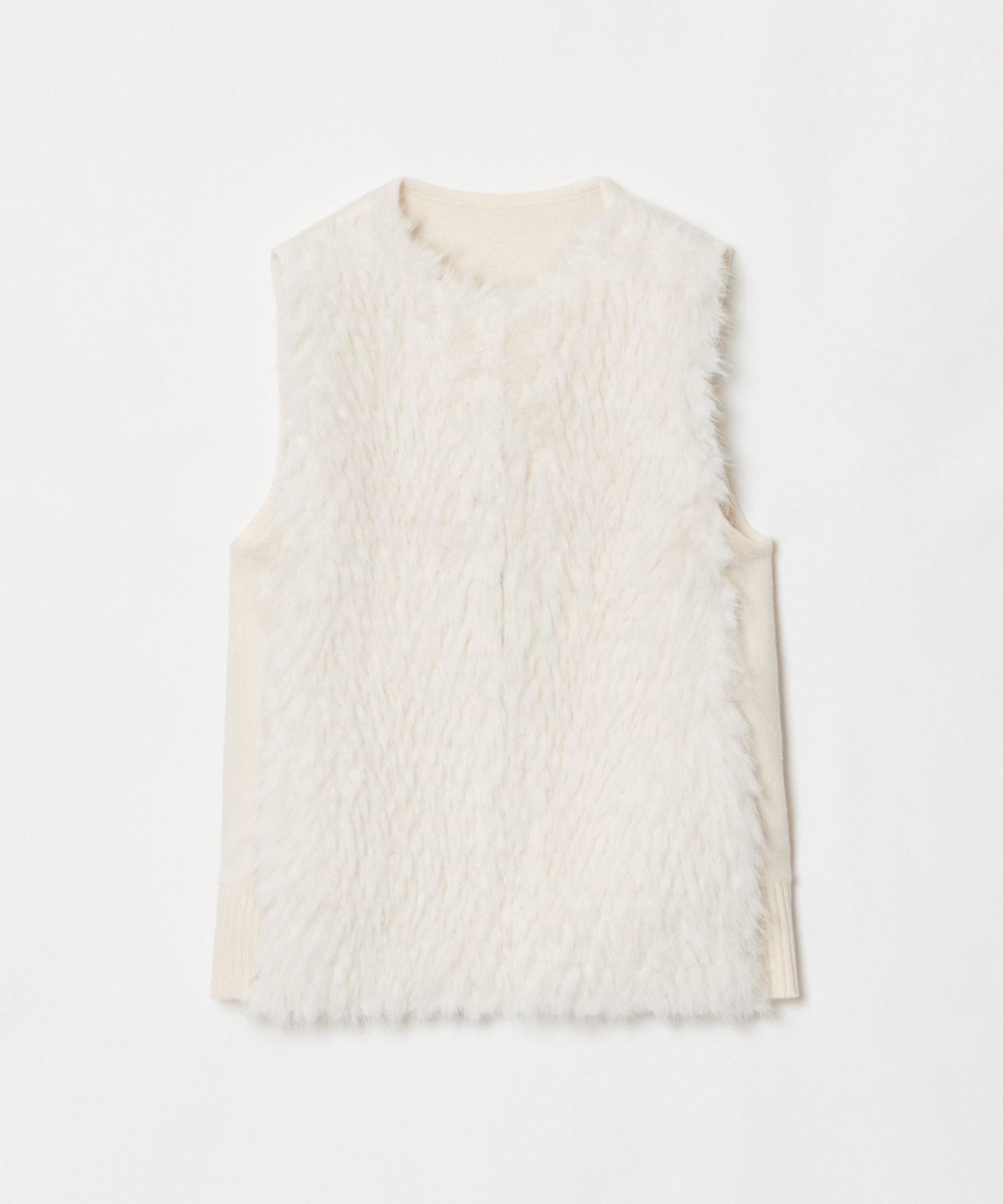 allureville｜ジャガードフェイクファーコンビニットジレ | Rakuten