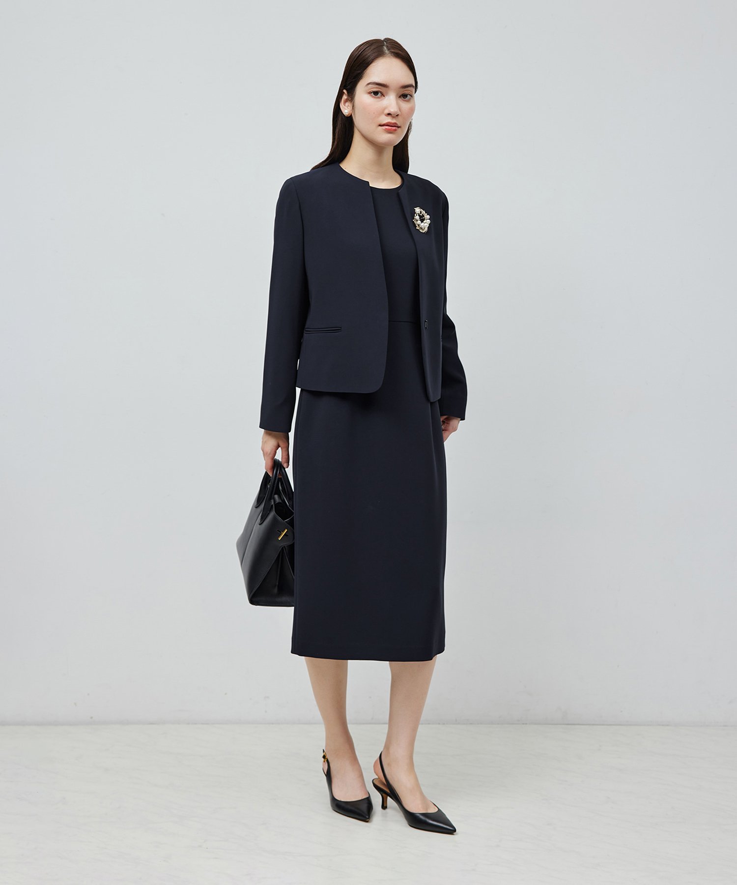 ROPE'｜トリアセダブルクロスウエストコンシャスワンピース | Rakuten