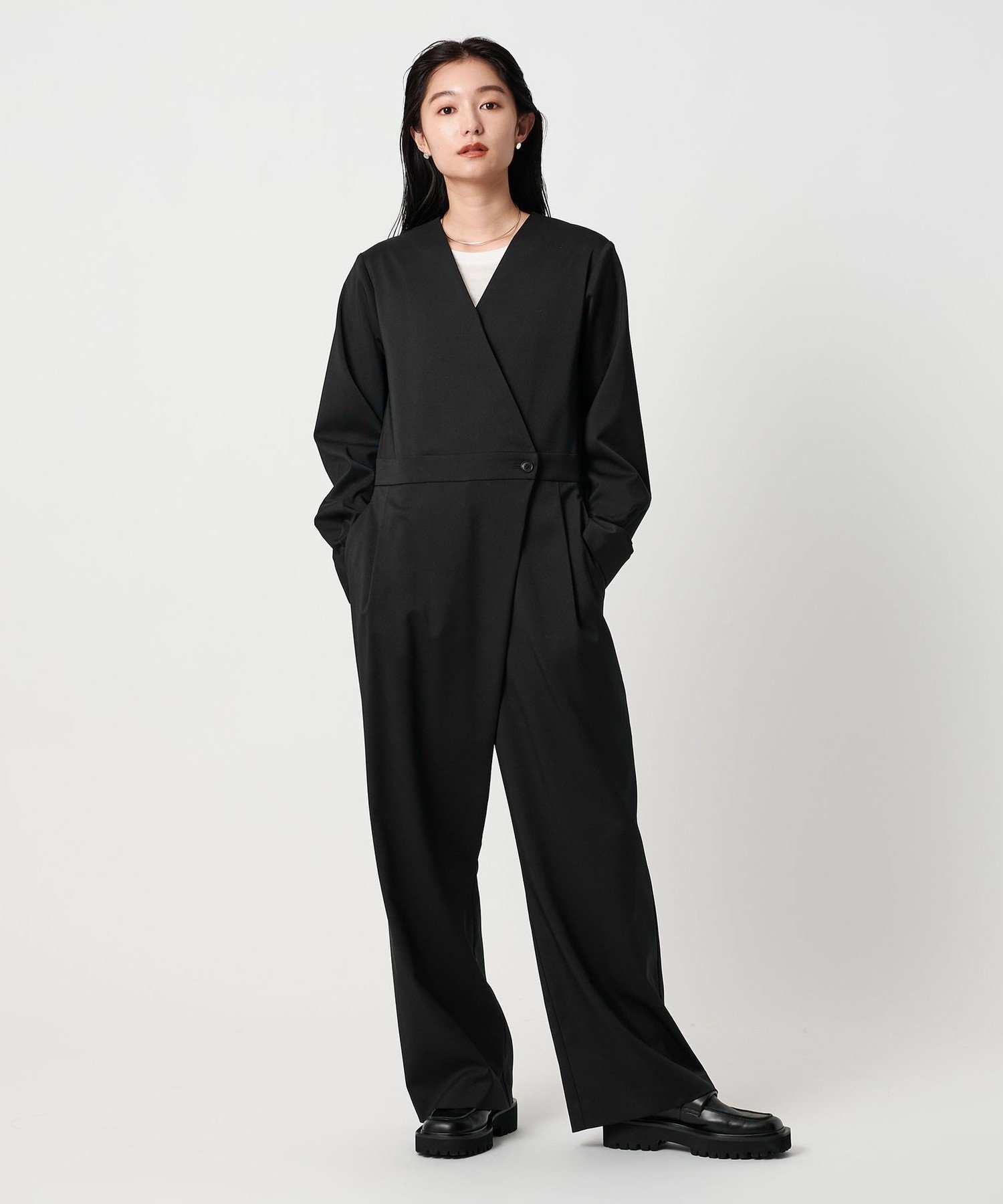 ＜MARW UNITED ARROWS＞Vネック ラップ オールインワン UNITED ARROWS｜<MARW UNITED ARROWS>Vネック ラップ オールインワン