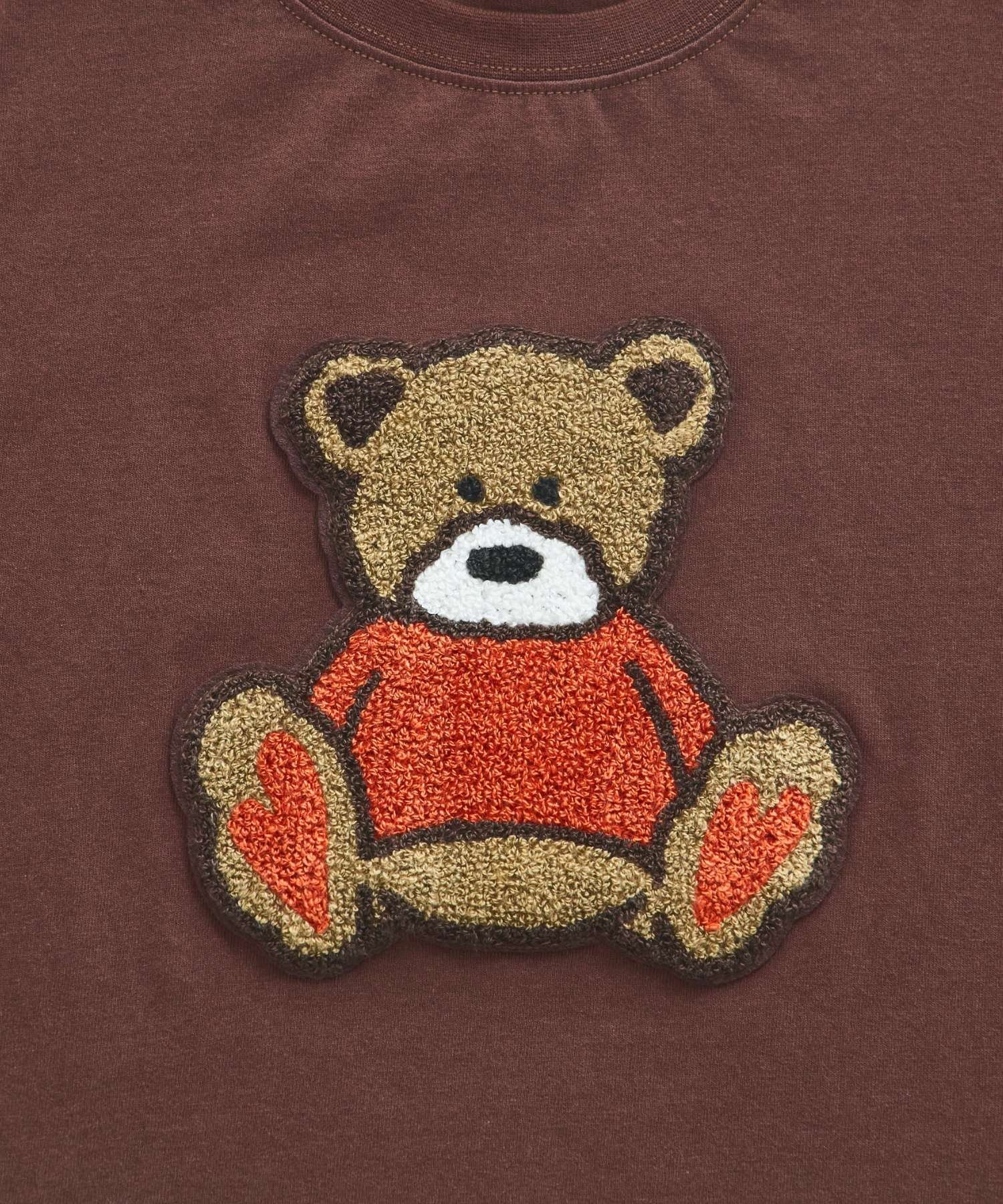 pairmanon｜【綿100%】ユニセックス サガラ刺繍 くまモチーフ 長袖T